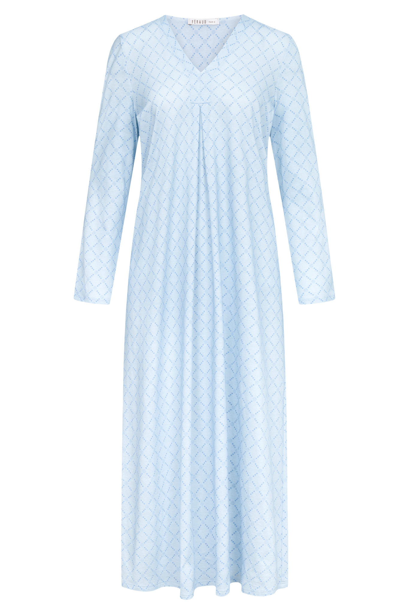 Féraud Nightgown front view in Logoprint Blue