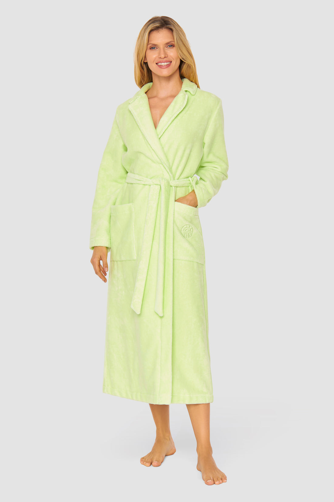 Feraud Robe, 1/1 Sleeve, Wrap-Around, Pockets T (3887103) Lime