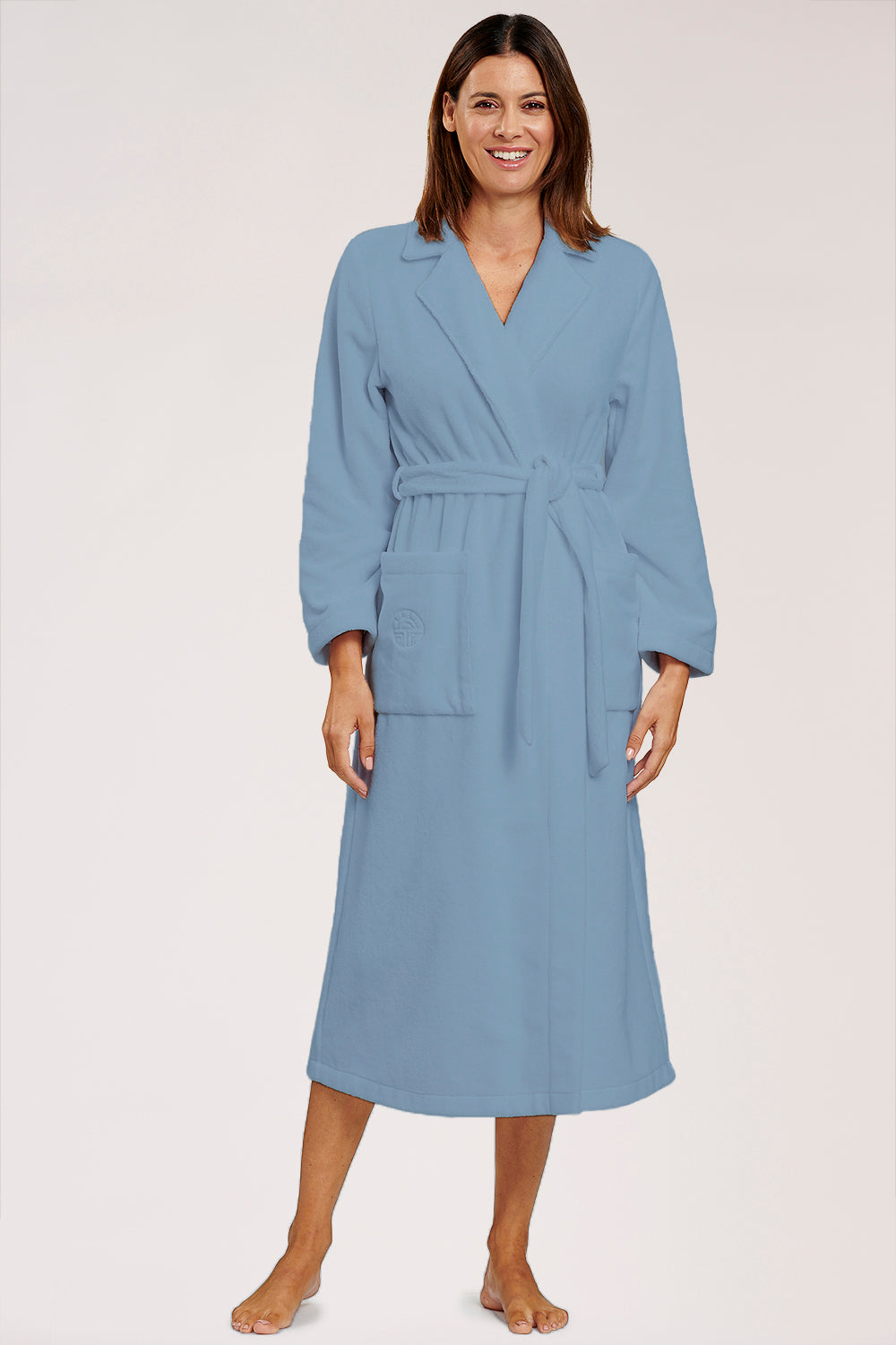 Feraud Robe, 1/1 Sleeve, Wrap-Around, Pockets T (3887103) Smokey Blue