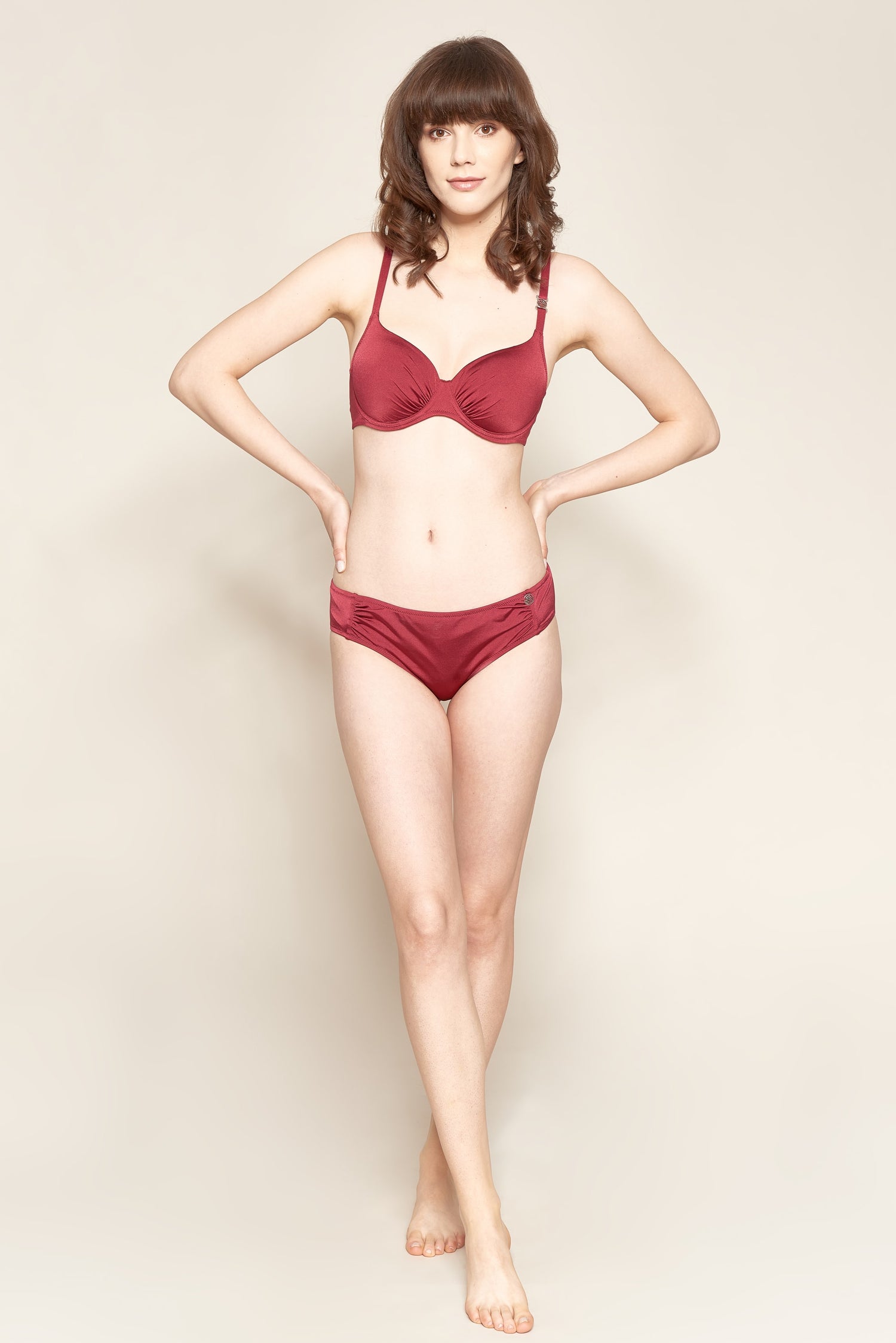 Feraud Bikini, Spacer, Adjustable Straps Nos (3889515) Bordeaux