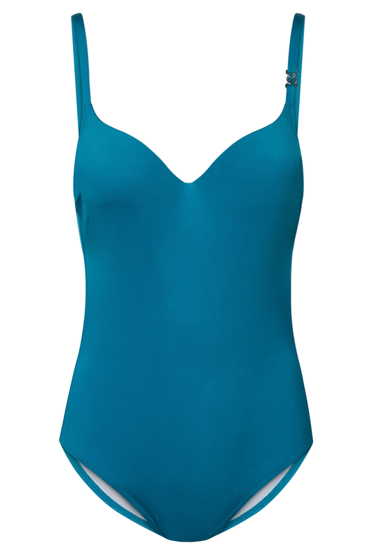 Féraud Swimsuit front view in Emerald