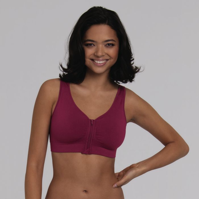 Anita Lynn Post Mastectomy Bra Moulded, Front Closure (5768X) Berry