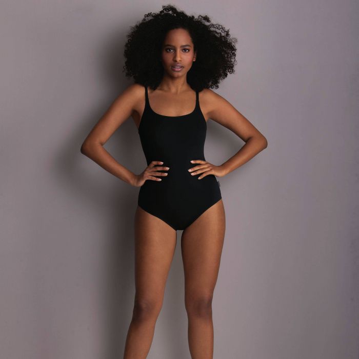 Rosa Faia Style Perfect Black Suit Swimsuit (L8 7703) Black