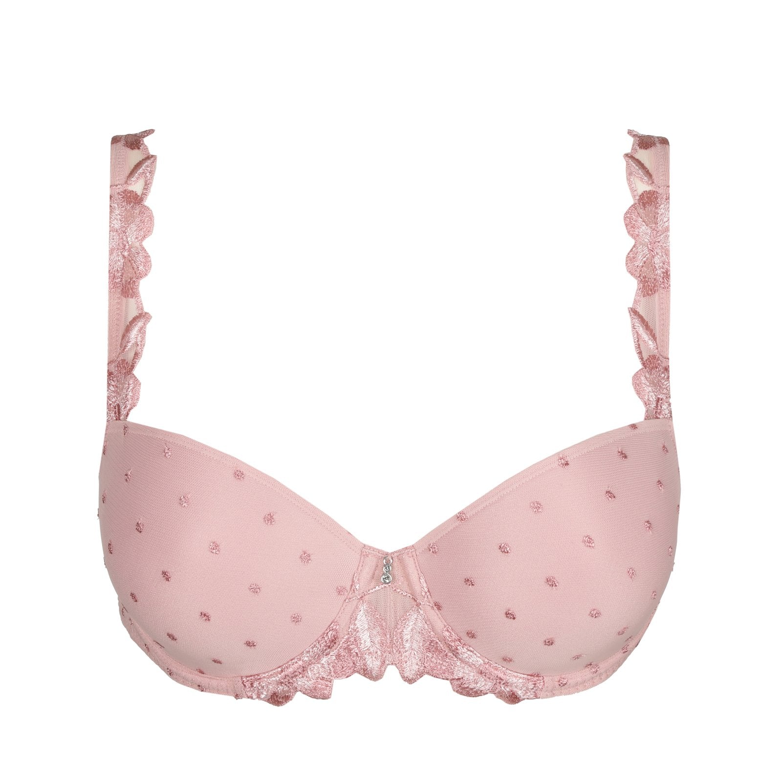 Marie Jo Agnes Padded Balcony Bra detail view in Vintage Pink