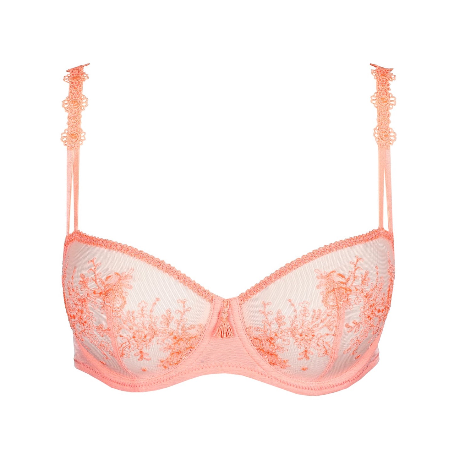 Marie Jo Annaelle Balcony Bra detail view in Neon Peach