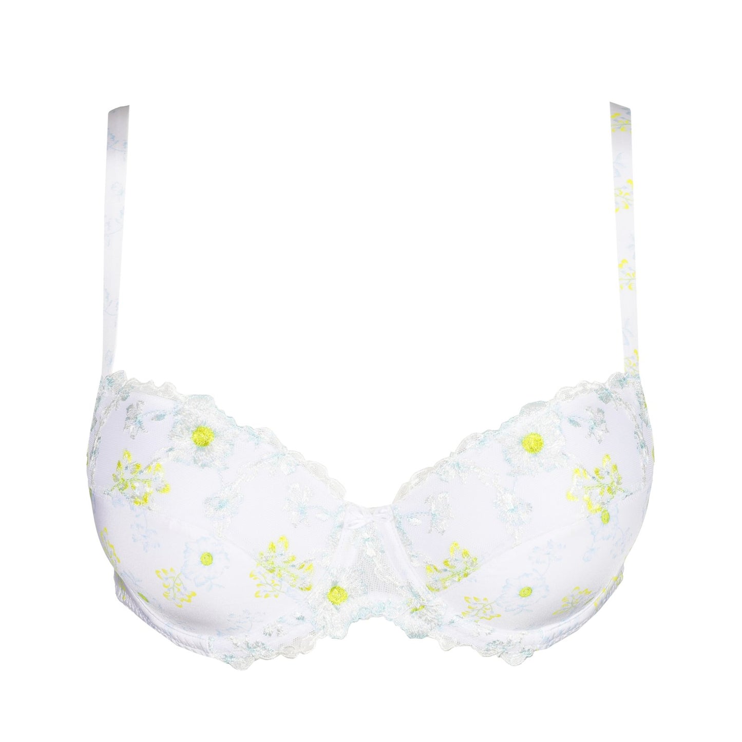 Marie Jo Chen Padded Balcony Bra detail view in White Yacht