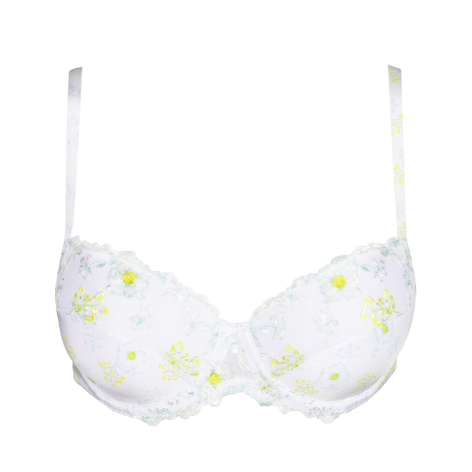 Marie Jo Chen Padded Balcony Bra detail view in White Yacht