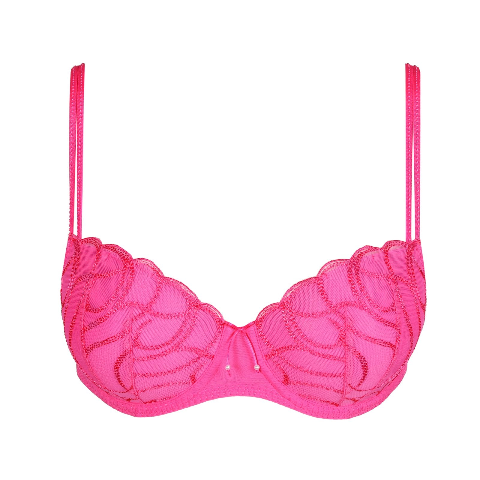 Marie Jo Heleen Padded Balcony Bra detail view in Hollywood Pink