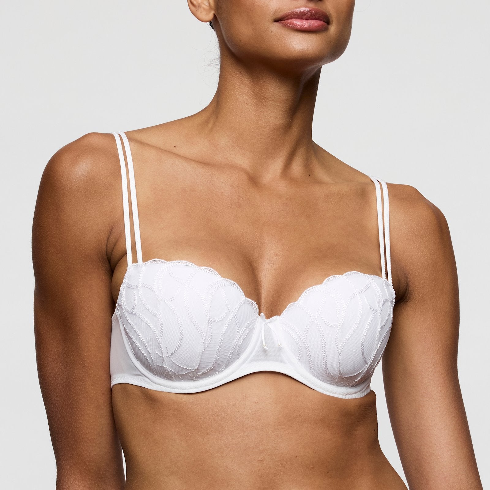Marie Jo Heleen Padded Balcony Bra front view in White