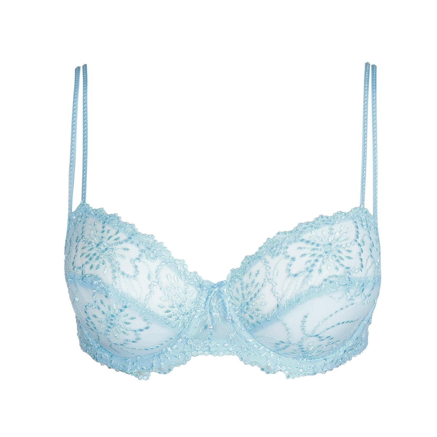 Marie Jo Jane Padded Balcony Bra detail view in Milky Blue