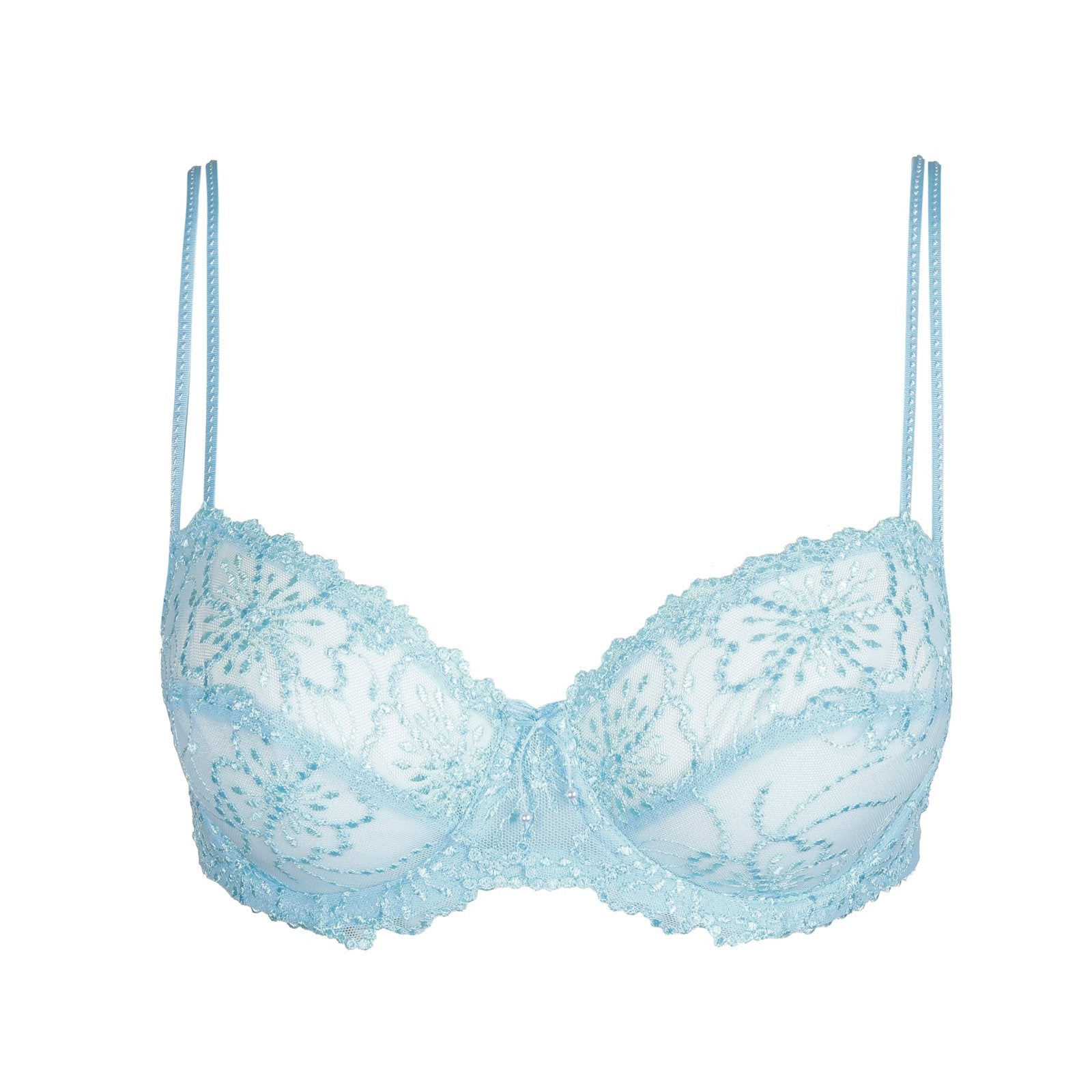 Marie Jo Jane Padded Balcony Bra detail view in Milky Blue