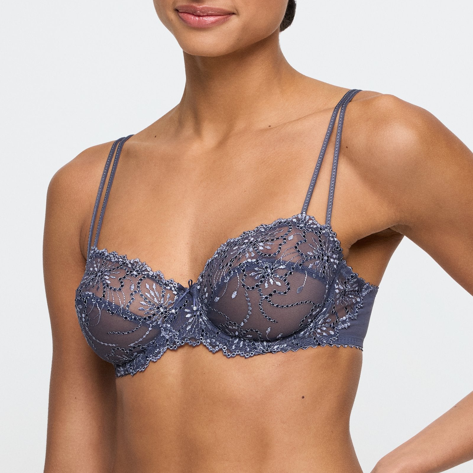 Marie Jo Jane Padded Balcony Bra alternate view in Blue Shadow