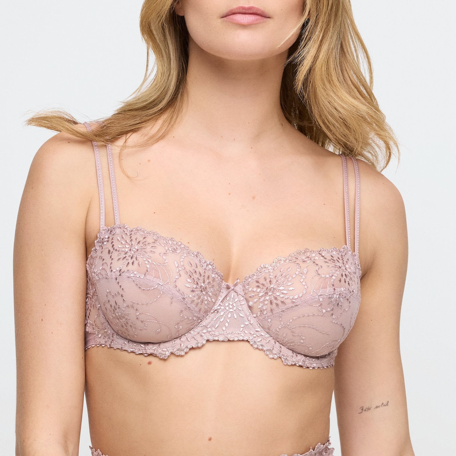 Marie Jo Jane Padded Balcony Bra front view in Bois De Rose