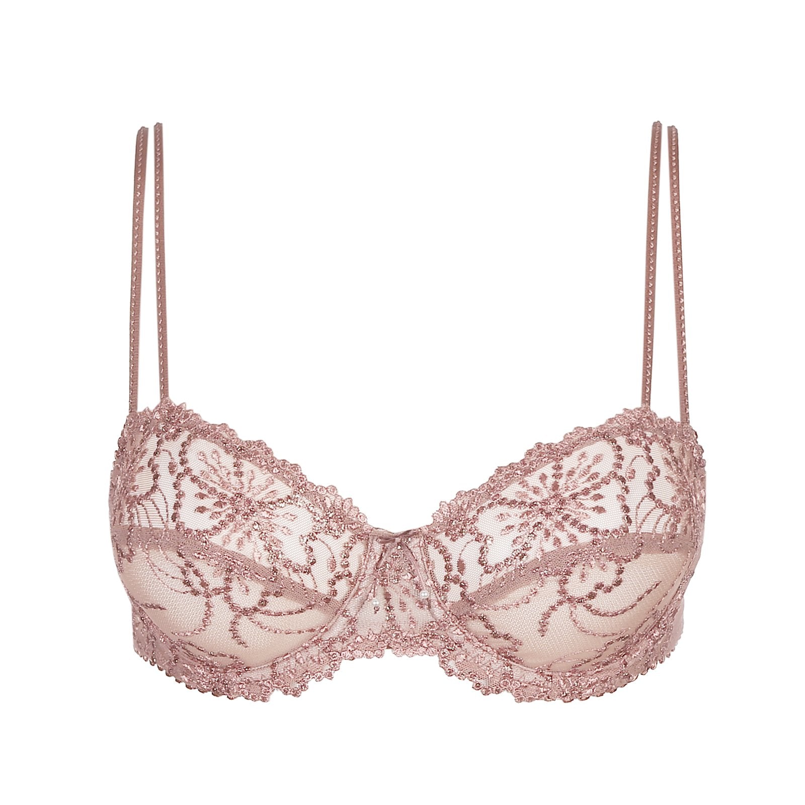 Marie Jo Jane Padded Balcony Bra detail view in Bois De Rose