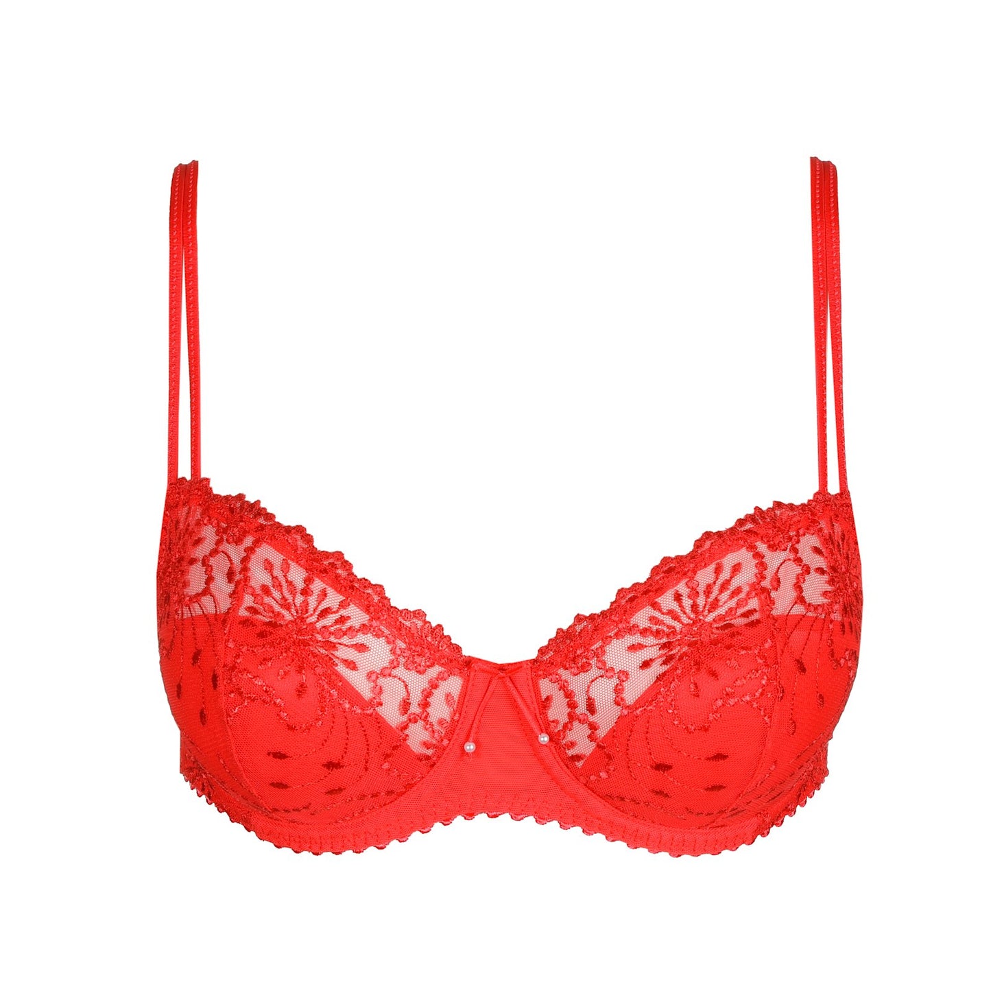 Marie Jo Jane Balcony Bra detail view in True Red