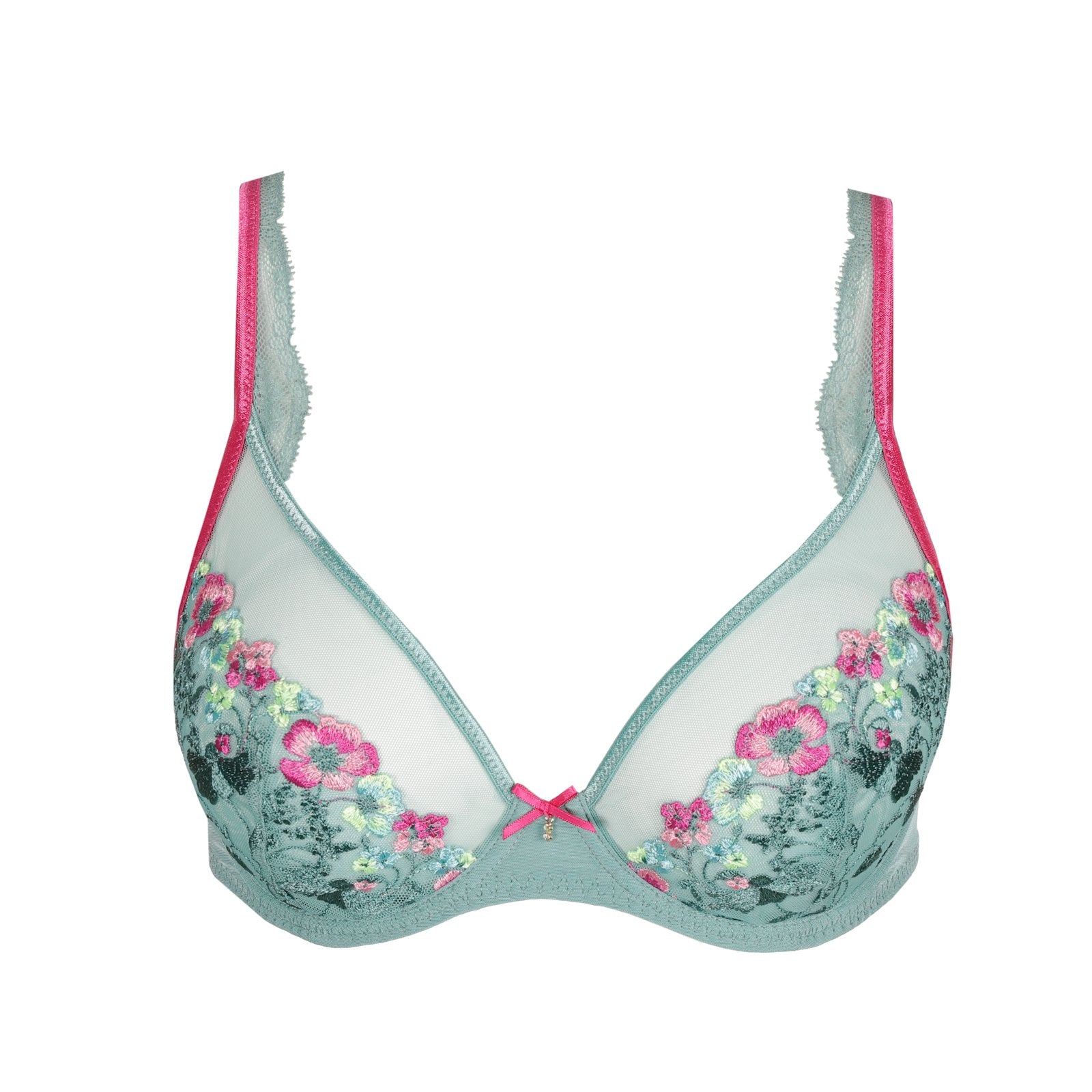 Marie Jo Lizelot Plunge Bra detail view in Bali Green