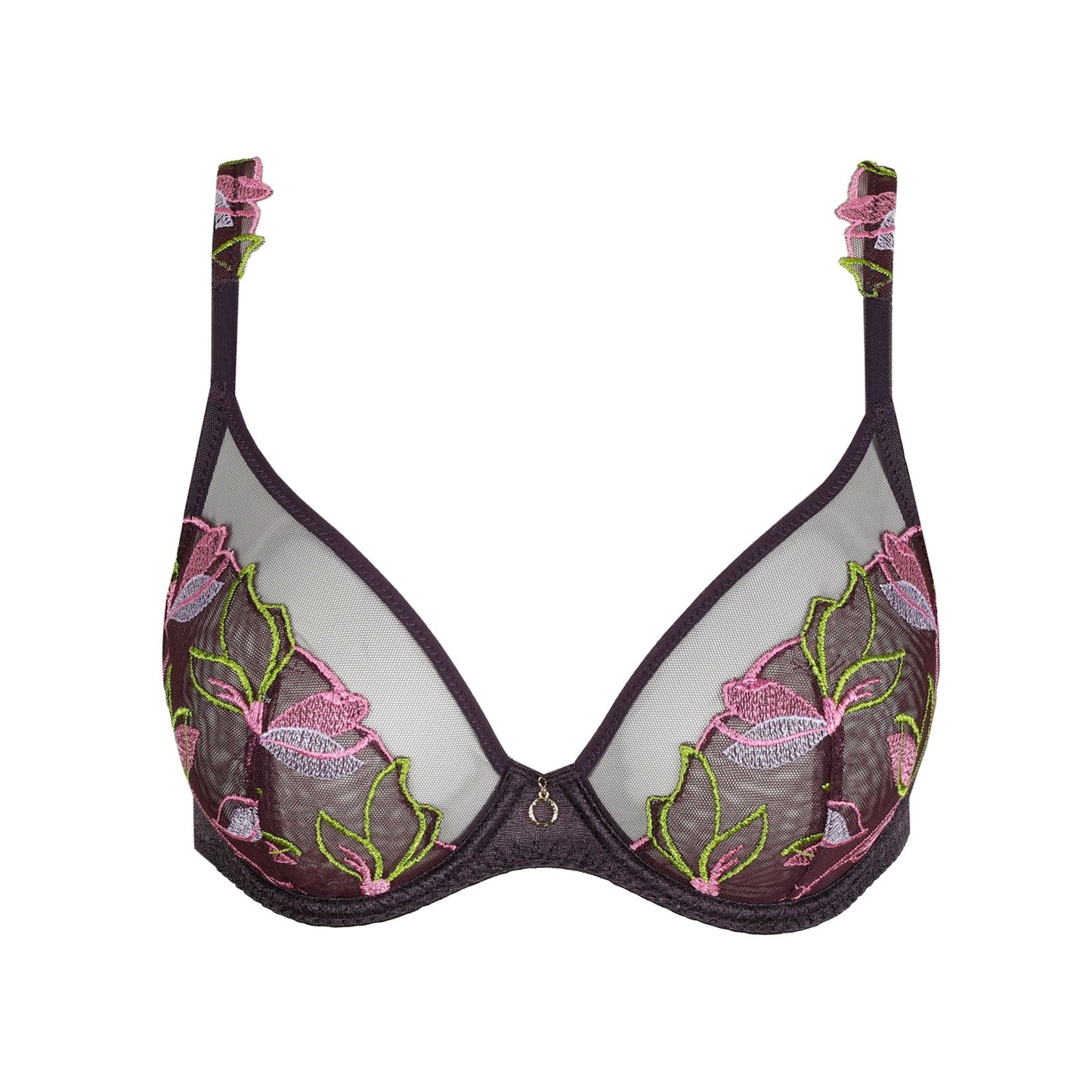 Marie Jo Loish Plunge Bra detail view in Amethyst