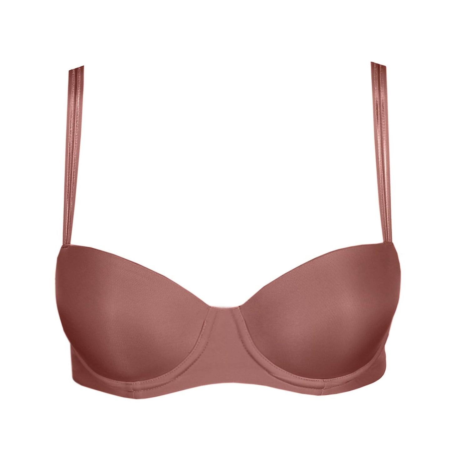 Marie Jo Louie Padded Balcony Bra detail view in Satin Taupe
