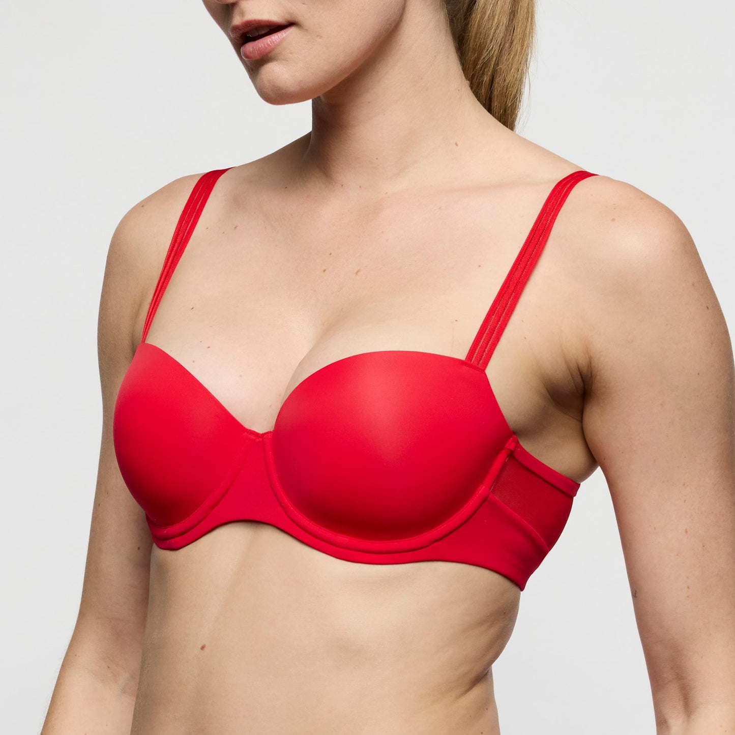 Marie Jo Louie Padded Balcony Bra alternate view in True Red