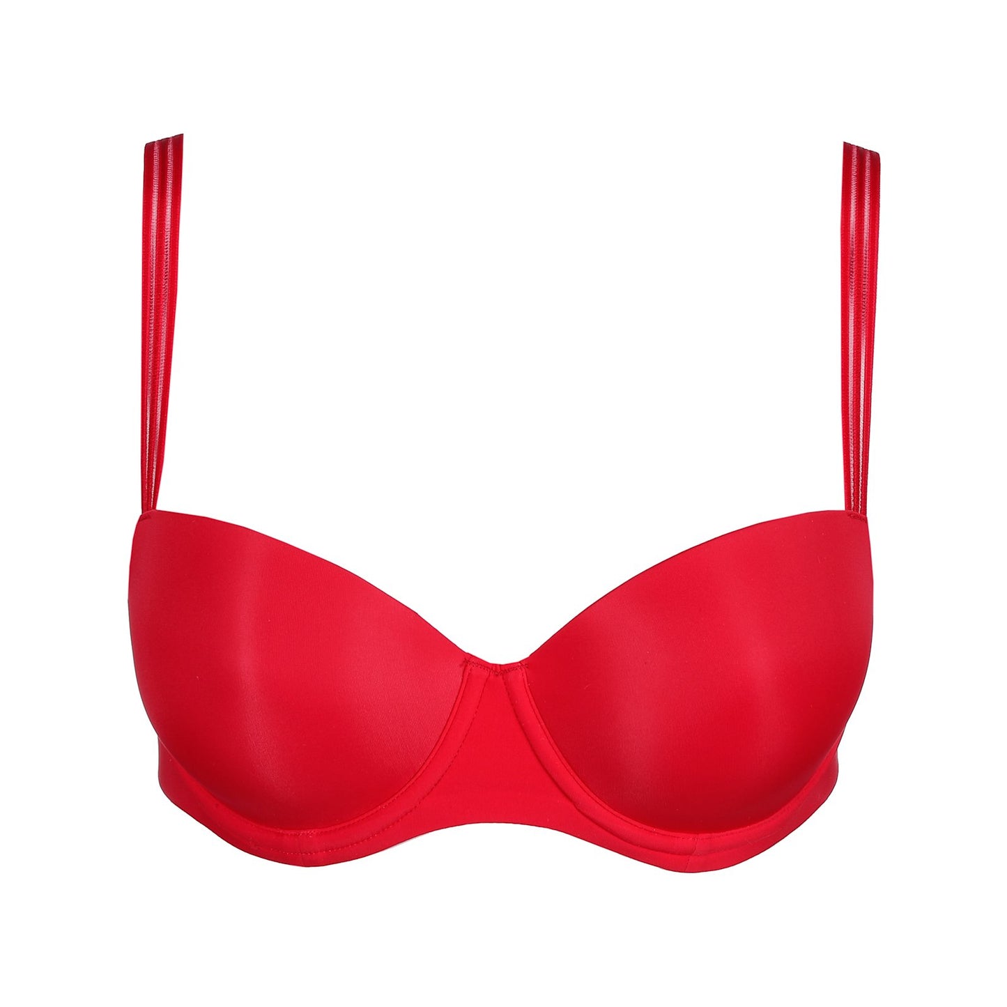 Marie Jo Louie Padded Balcony Bra detail view in True Red