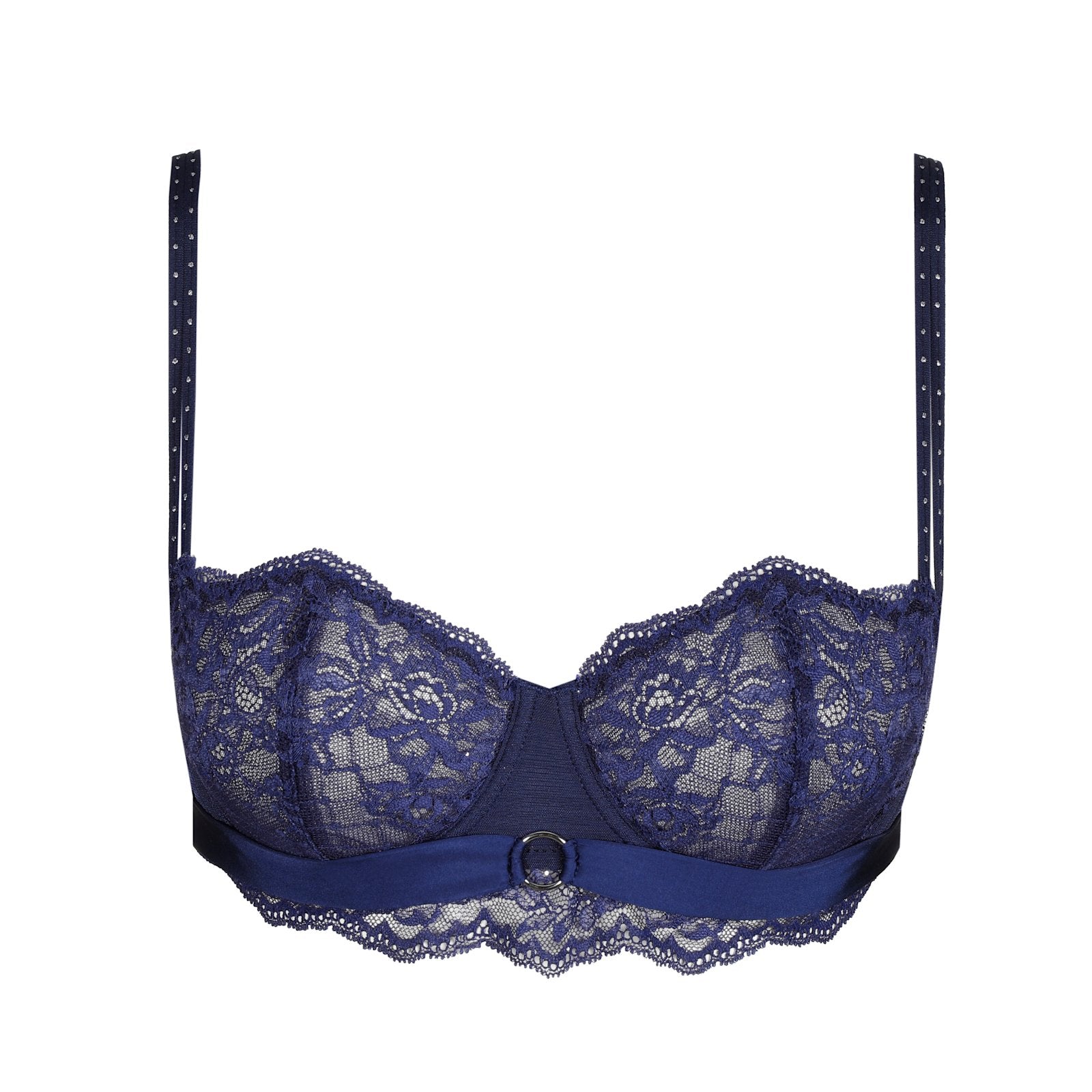 Marie Jo Musea Balcony Bra detail view in Sapphire Blue