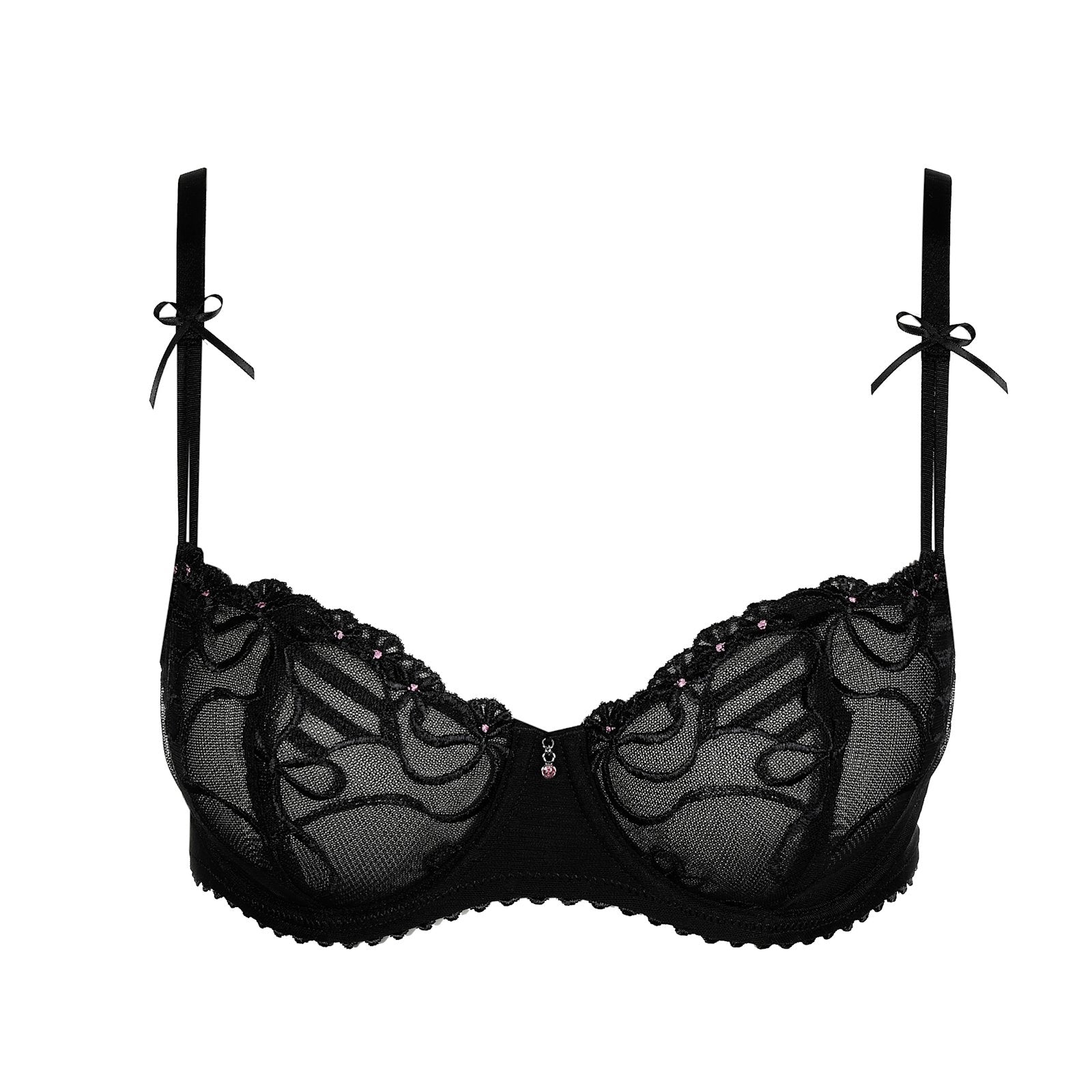 Marie Jo Noova Balcony Bra detail view in Black