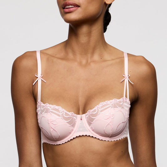 Marie Jo Noova Padded Balcony Bra front view in Gardenia Rose