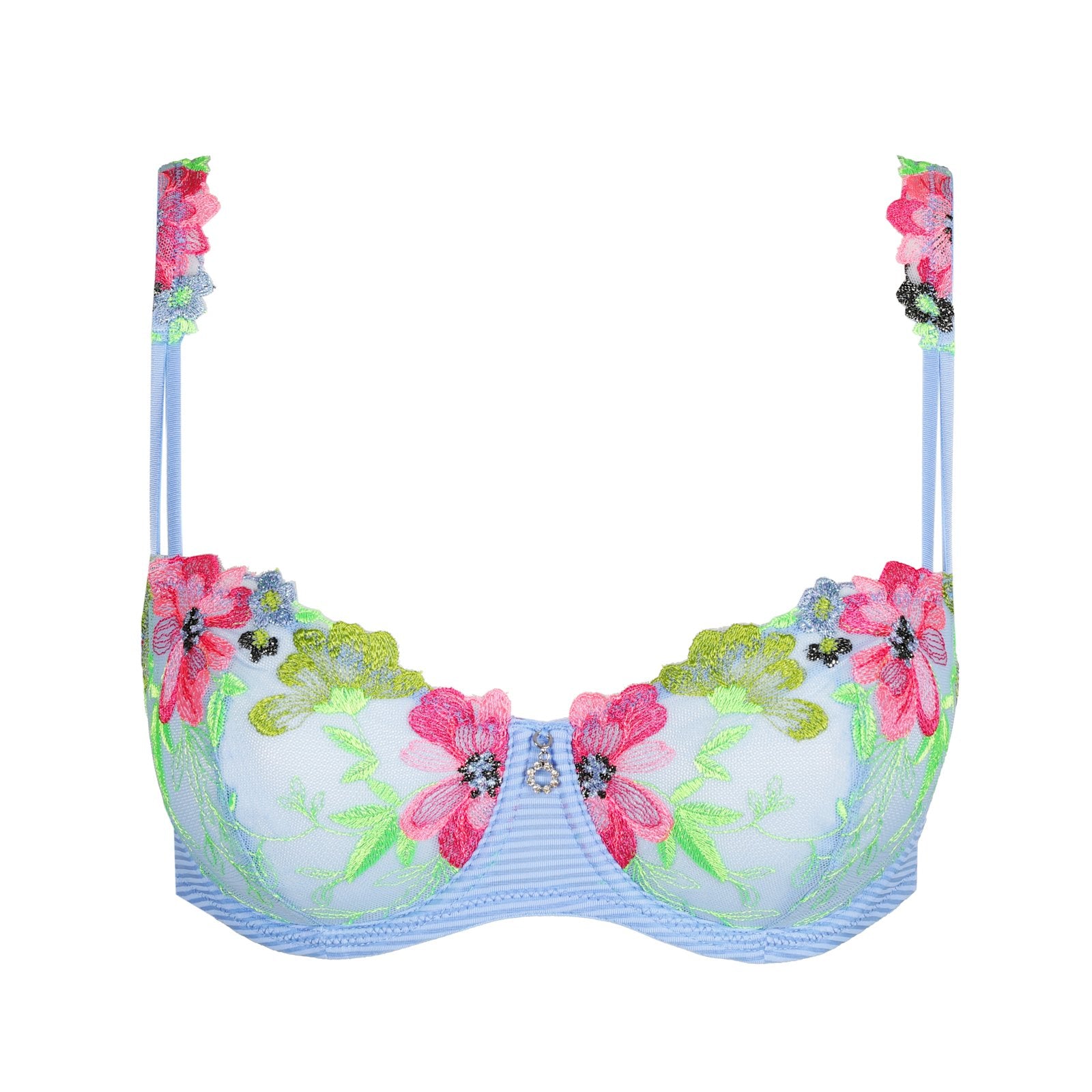 Marie Jo Odilly Balcony Bra detail view in Santorini Blue