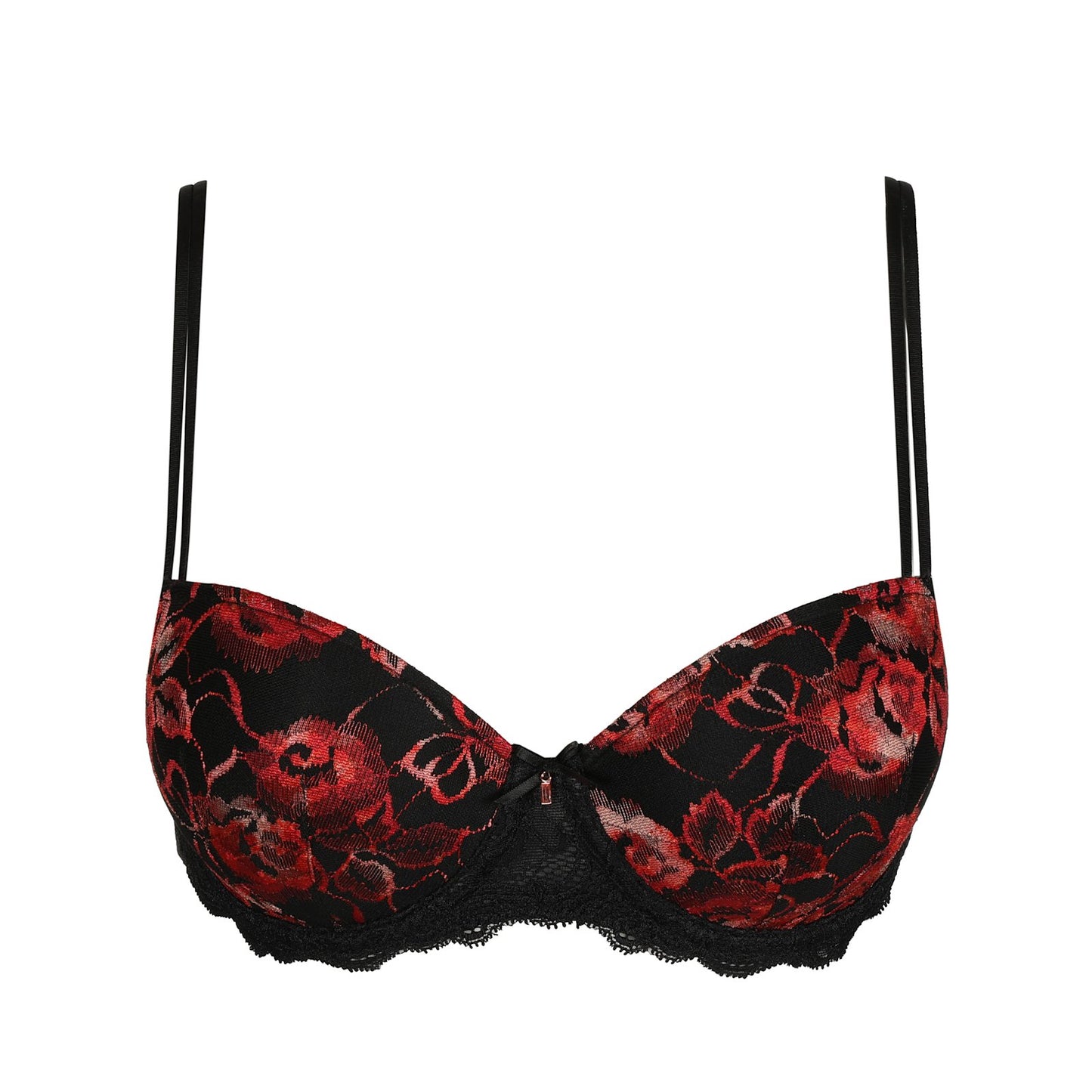 Marie Jo Selyna Padded Balcony Bra detail view in Spicy Red