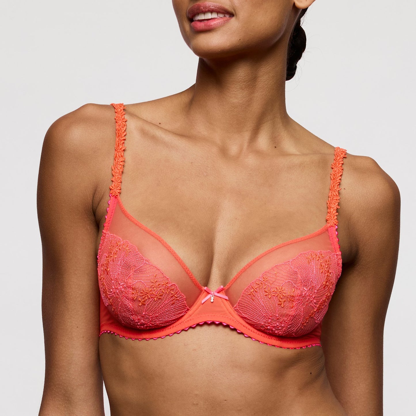 Marie Jo Solene Plunge Bra front view in Pamplemousse