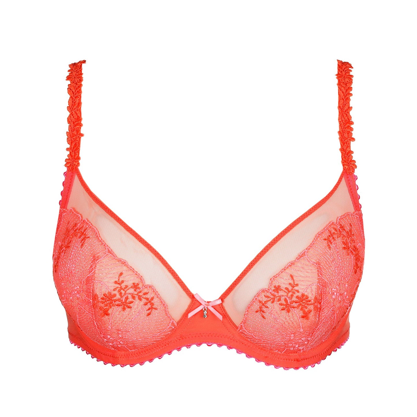 Marie Jo Solene Plunge Bra detail view in Pamplemousse