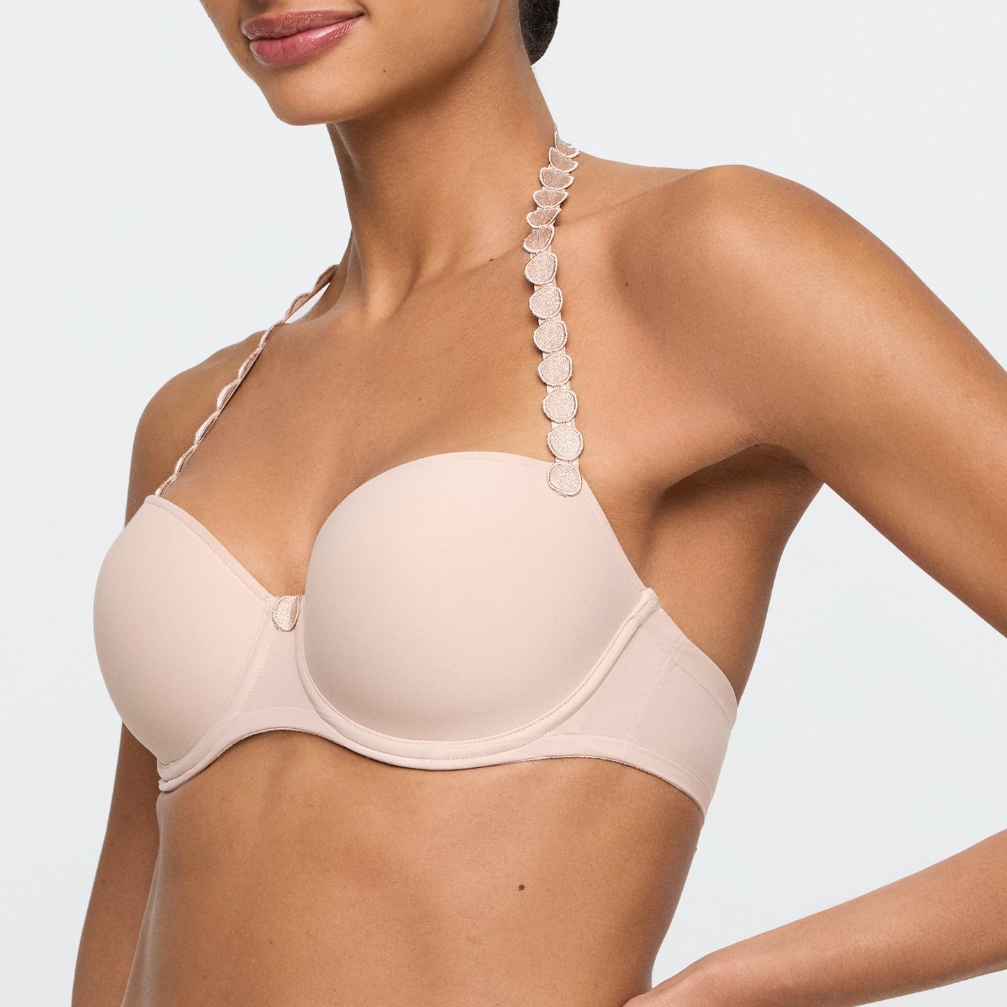Marie Jo Tom Balcony Bra detail view in Caffé Latte