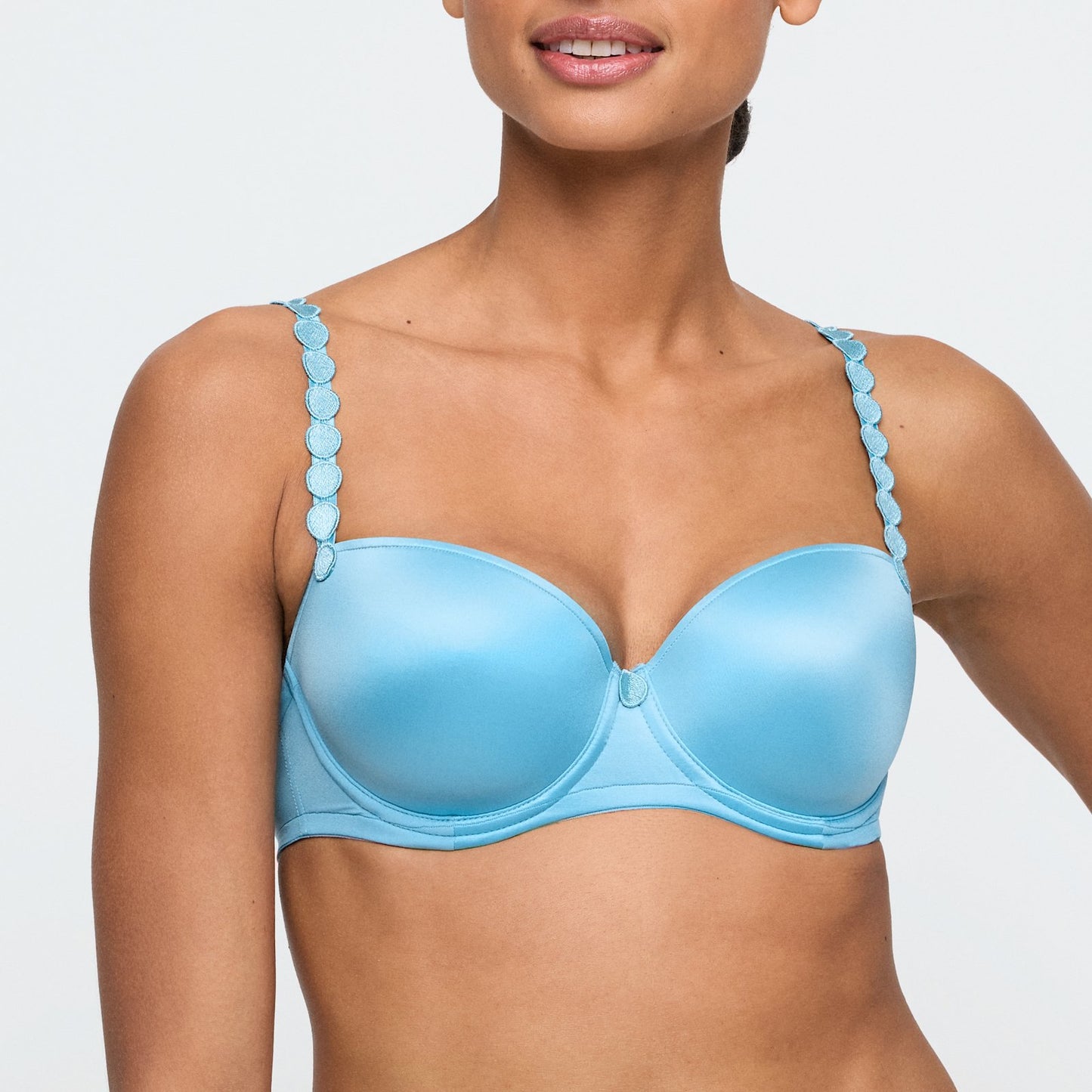 Marie Jo Tom Balcony Bra front view in Azure Delight