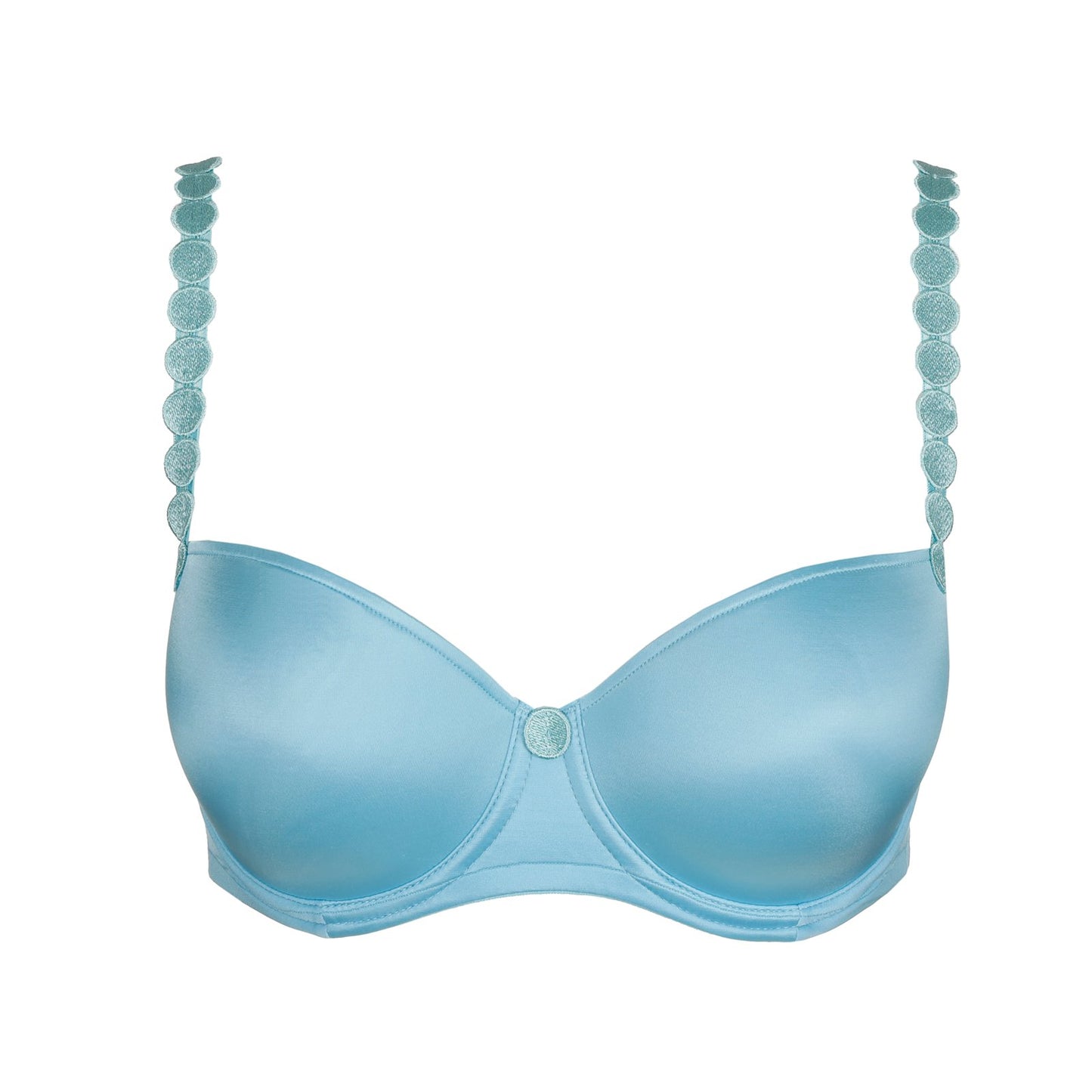 Marie Jo Tom Balcony Bra detail view in Azure Delight