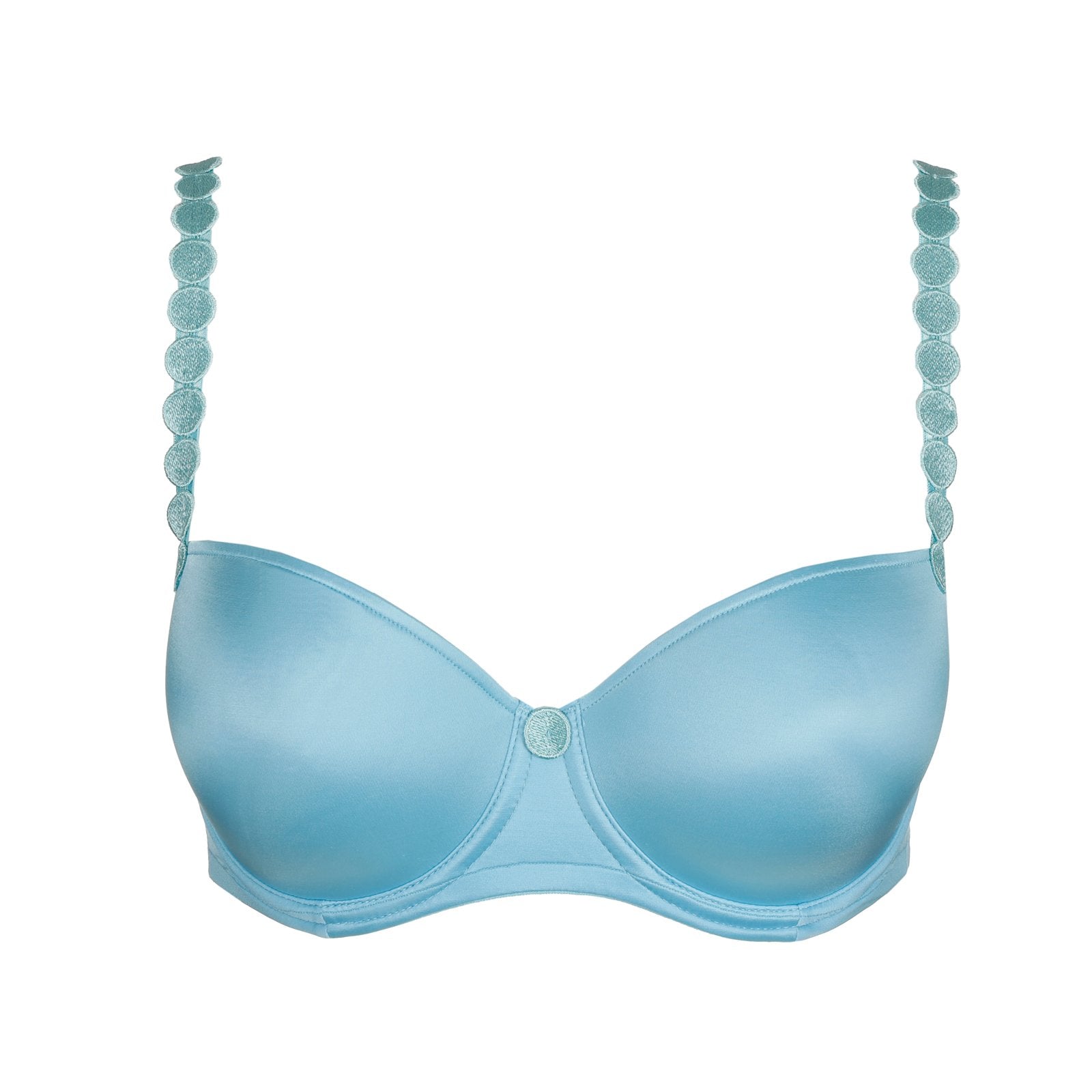 Marie Jo Tom Balcony Bra detail view in Azure Delight