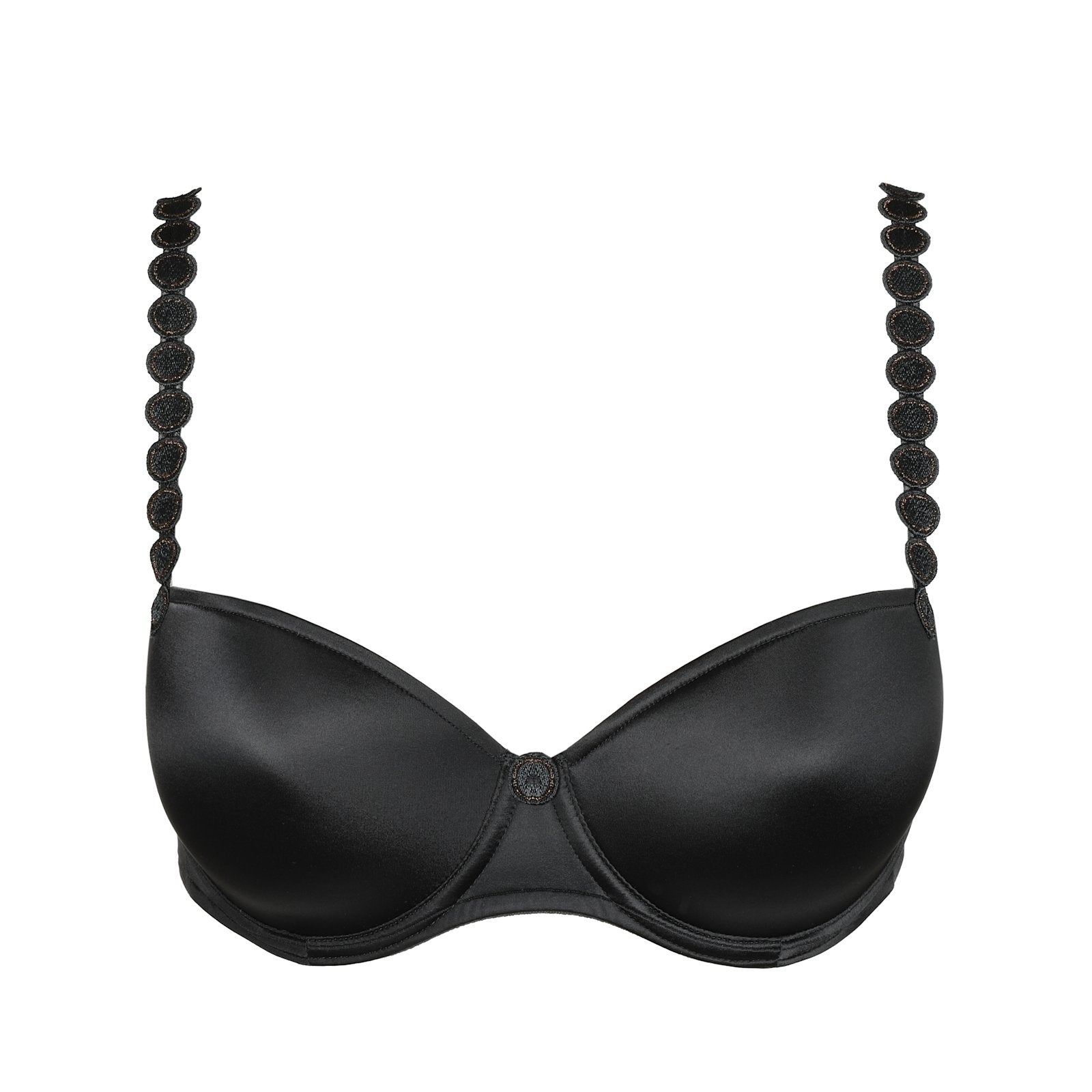 Marie Jo Tom Balcony Bra detail view in Graphite Grey