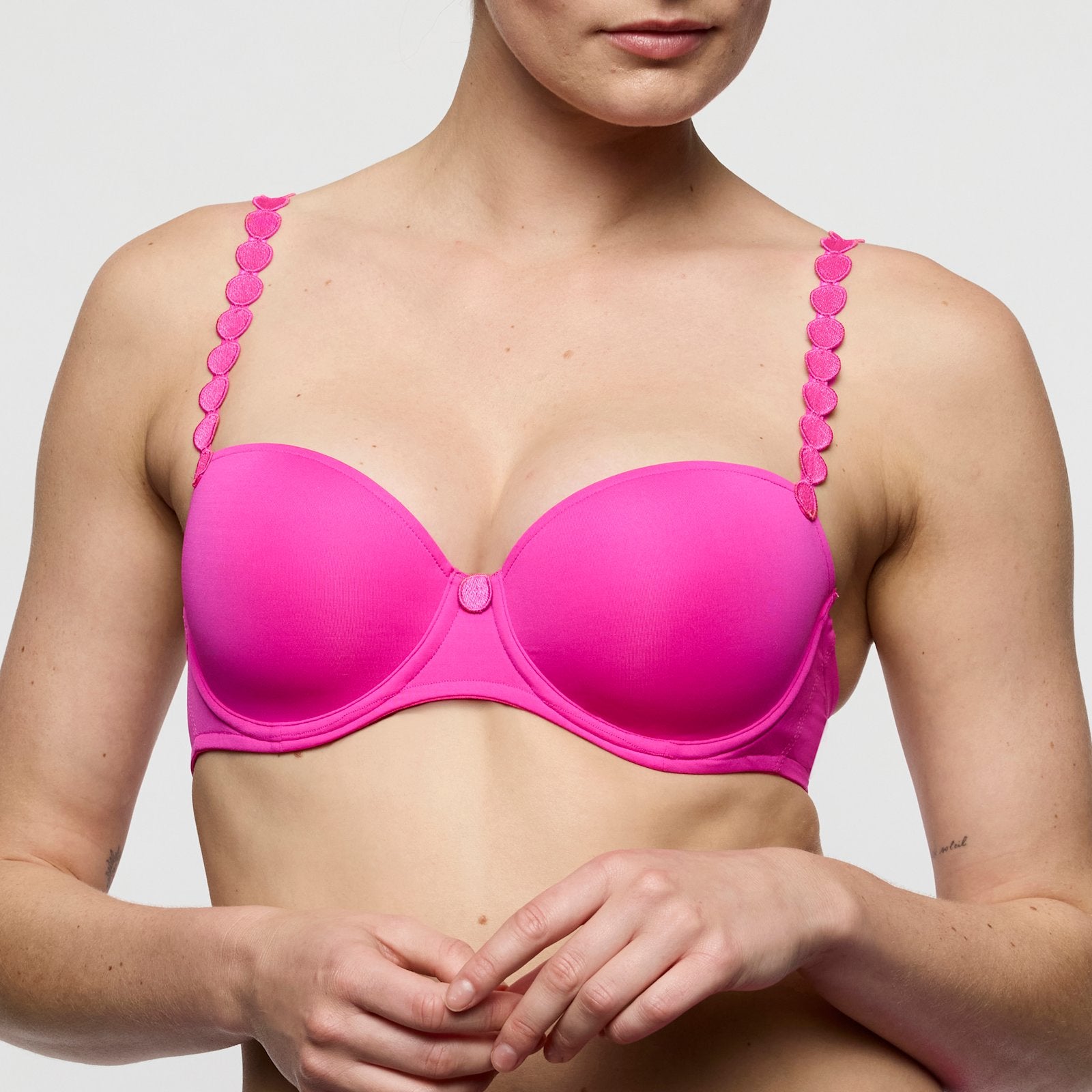 Marie Jo Tom Balcony Bra front view in Influencer Pink