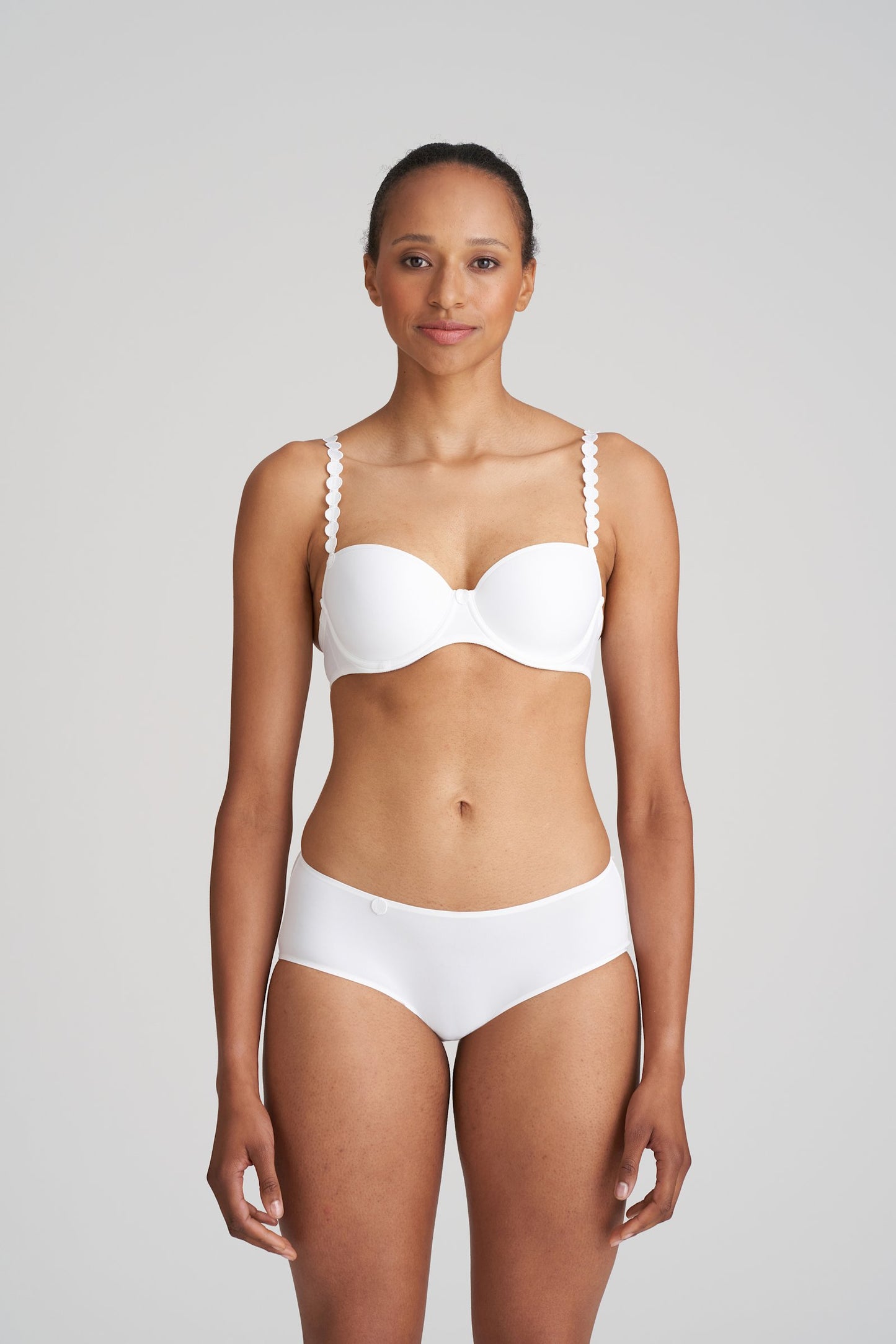 Marie Jo Tom Balcony Bra styled on model in White