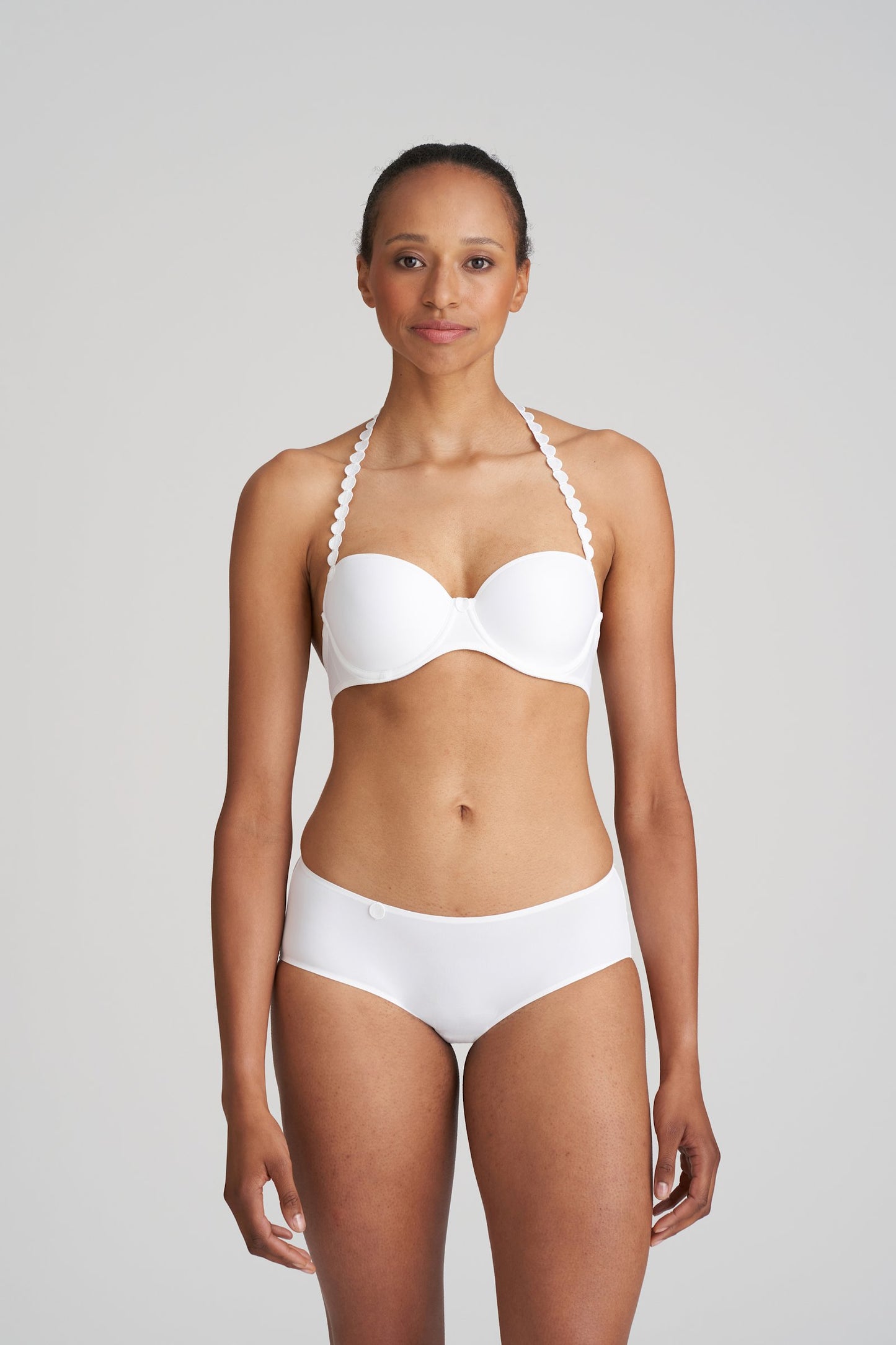 Marie Jo Tom Balcony Bra styled on model in White