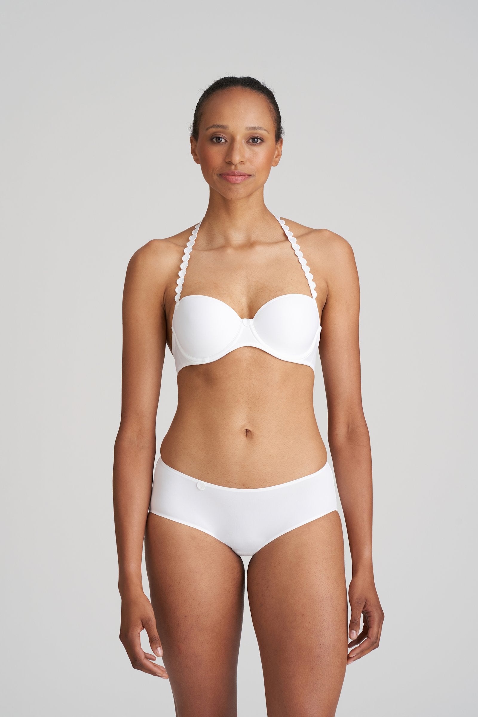 Marie Jo Tom Balcony Bra styled on model in White