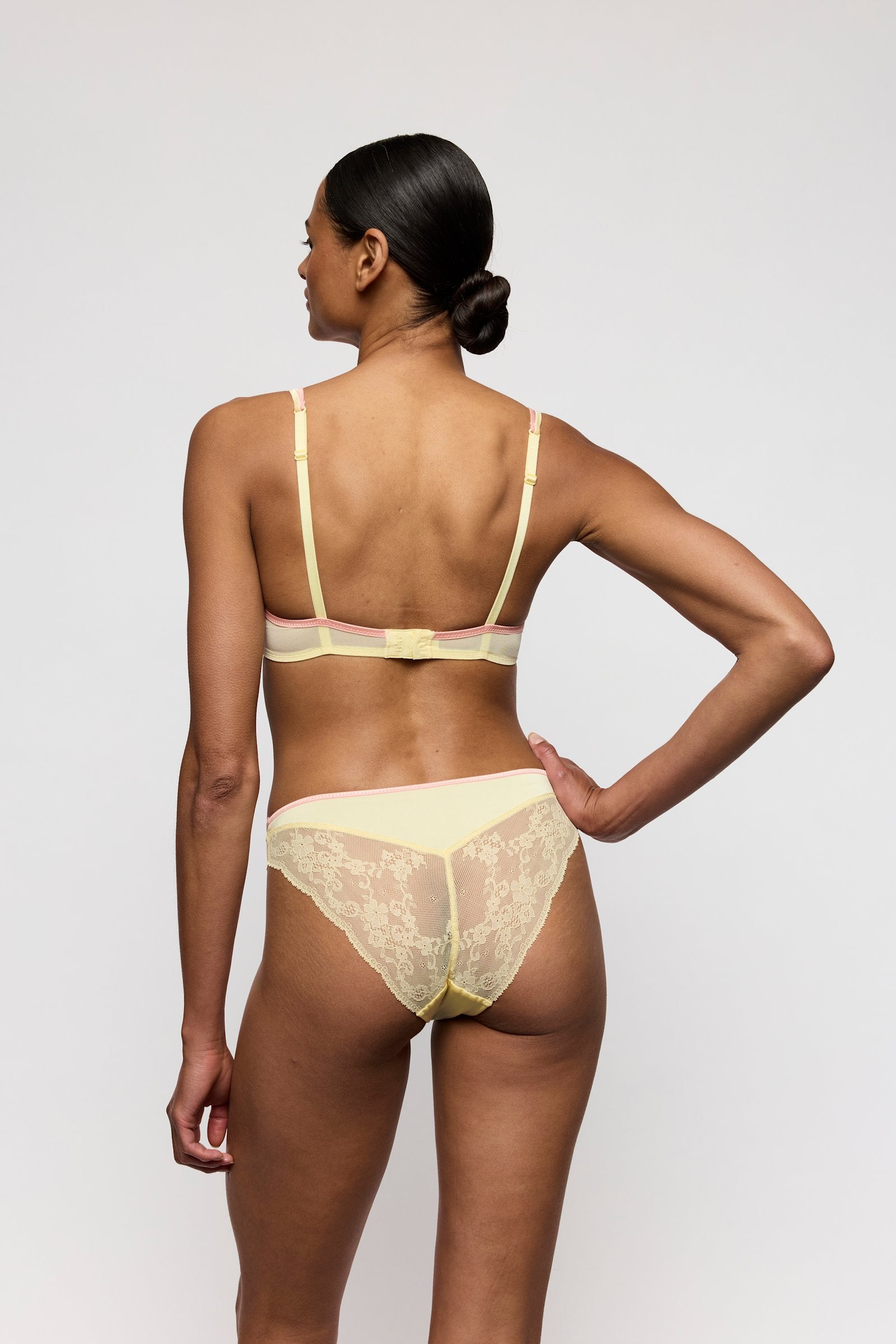 Marie Jo Lizelot Rio Brief styled on model in French Vanilla
