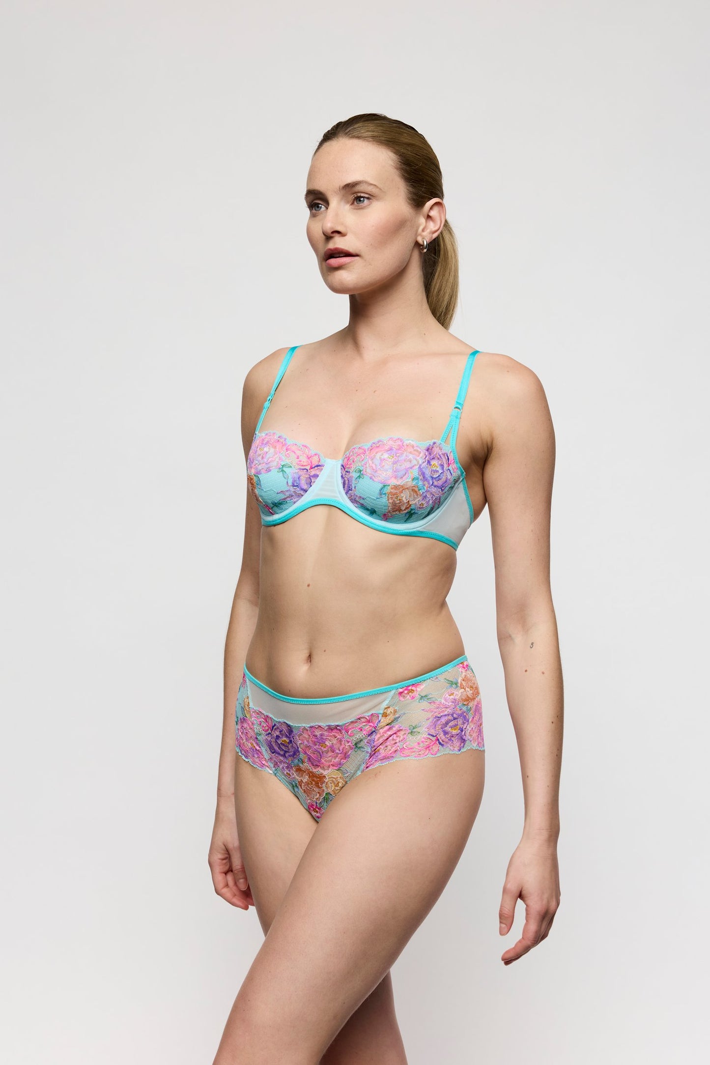 Marie Jo Lisbeth Padded Balcony Bra styled on model in Clearwater
