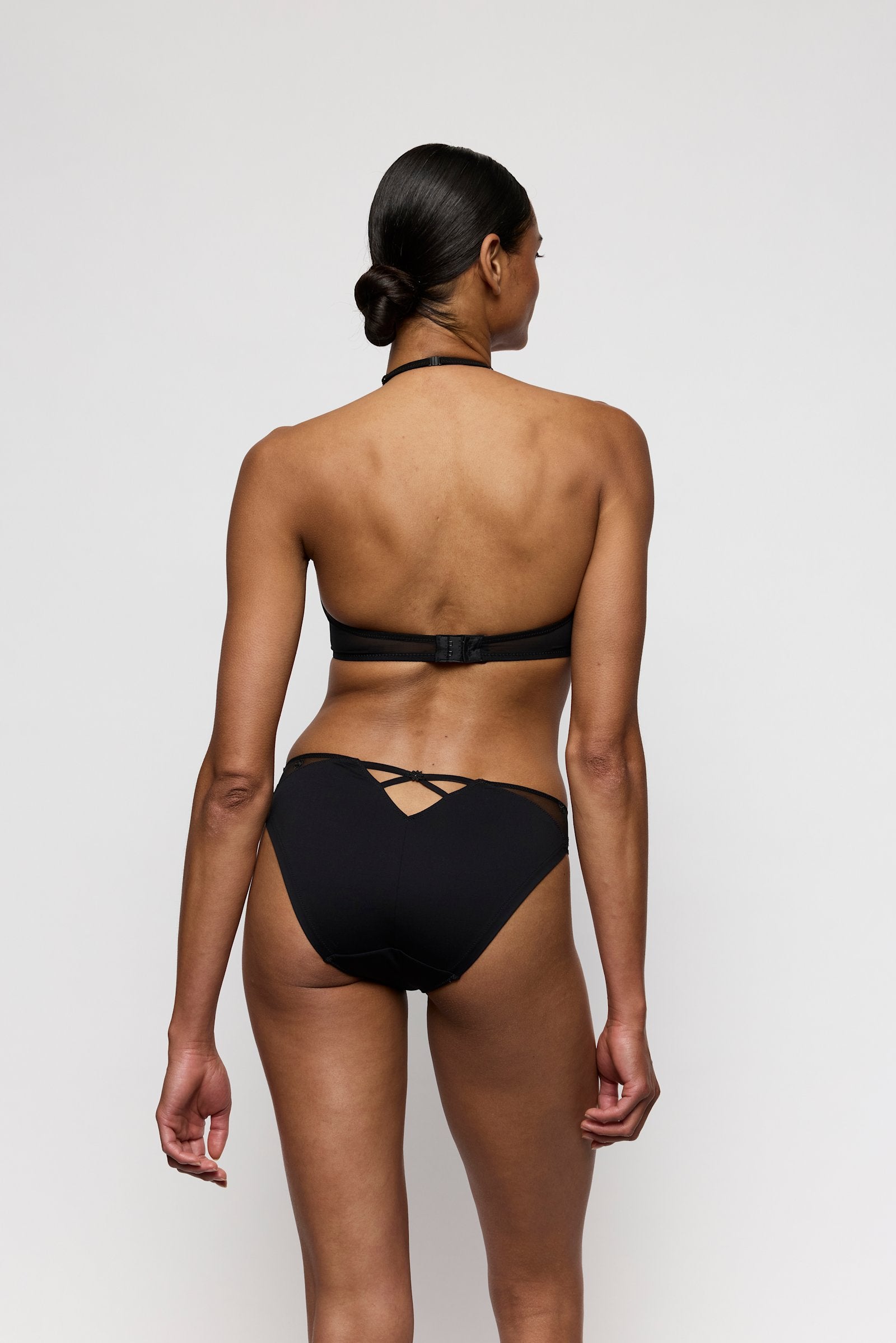 Marie Jo Daisy Rio Brief styled on model in Black