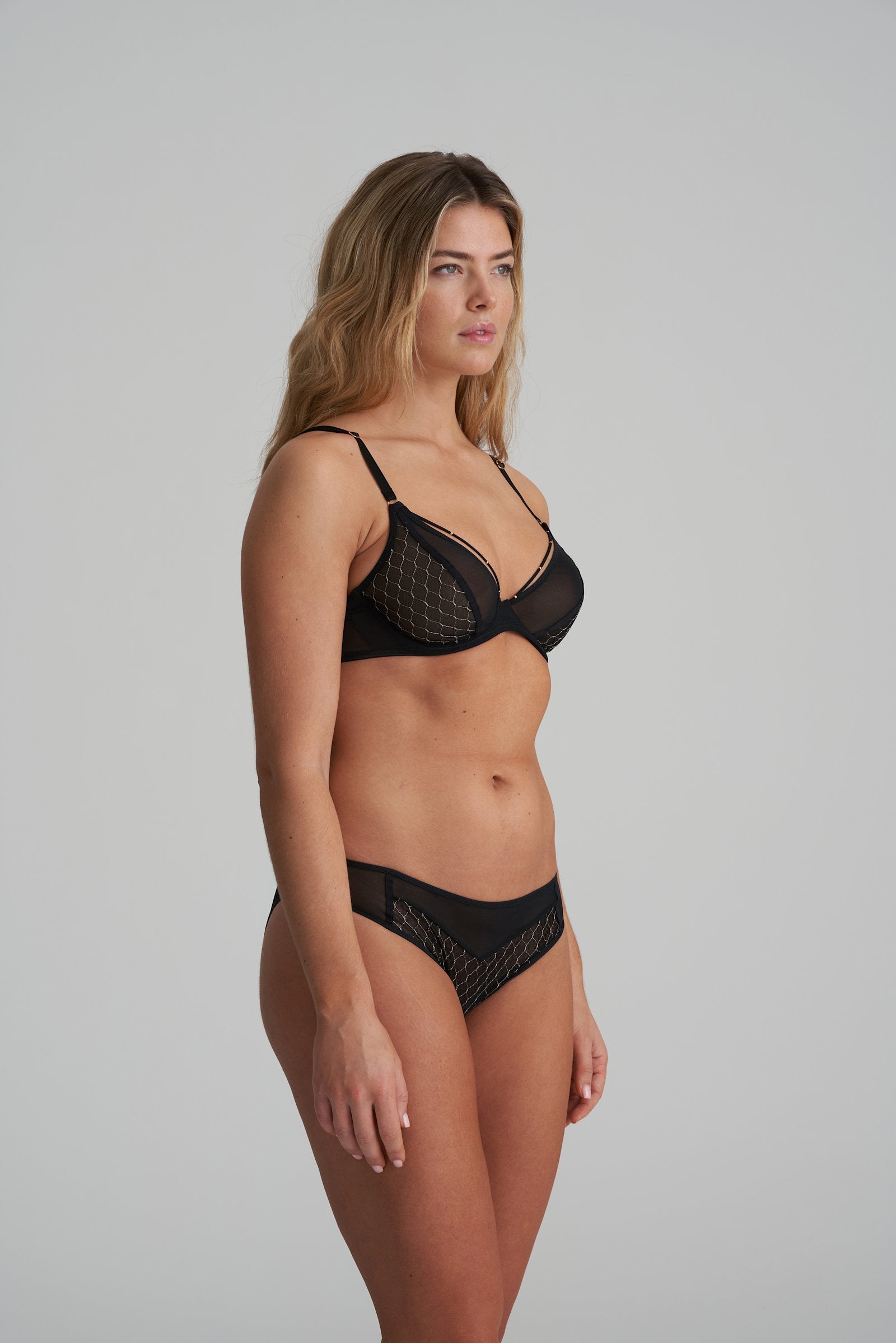 Marie Jo Colima Rio Brief styled on model in Black