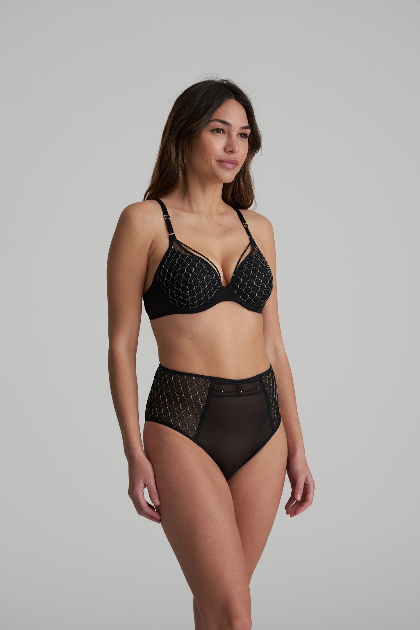 Marie Jo Colima Brief styled on model in Black