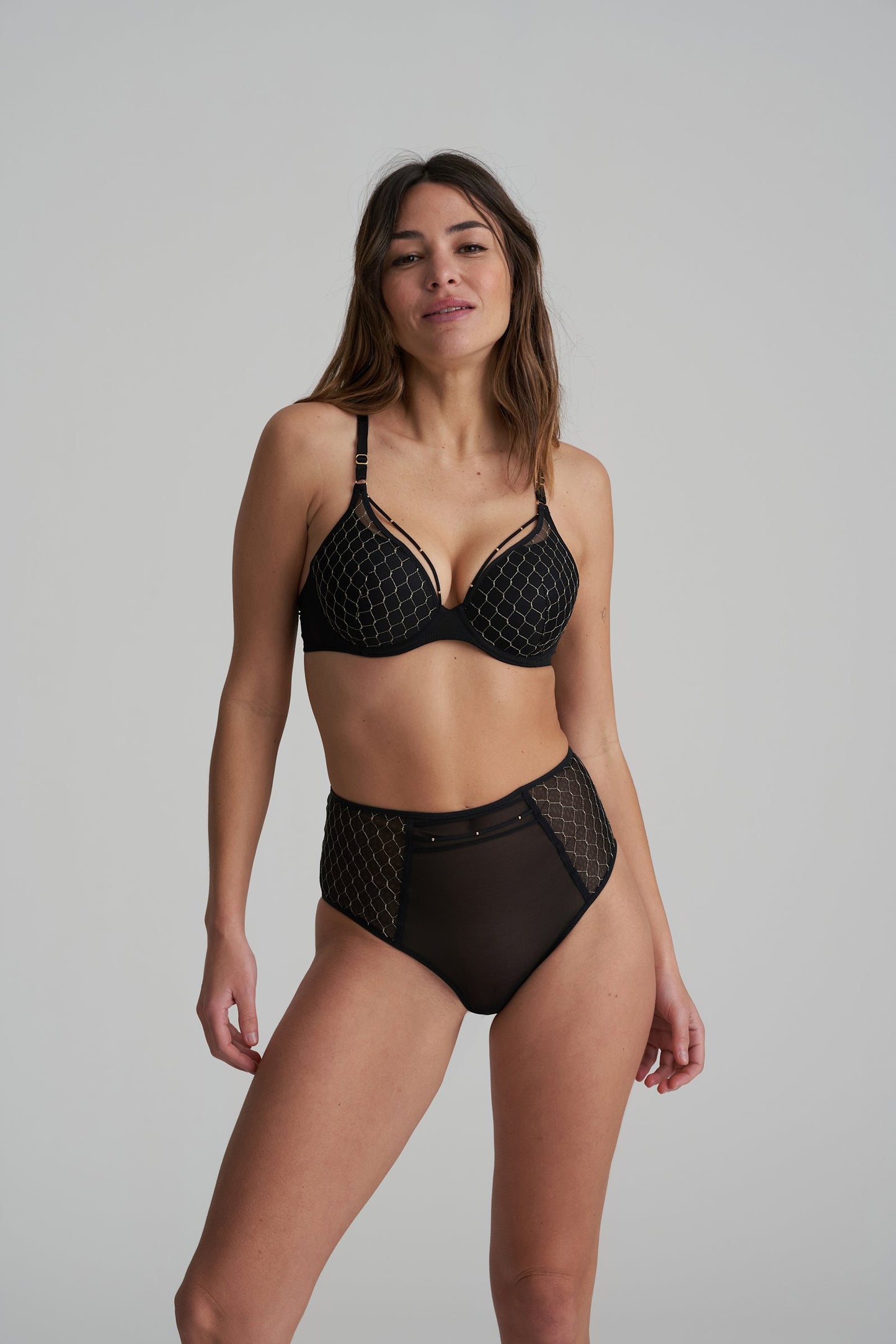 Marie Jo Colima Brief styled on model in Black