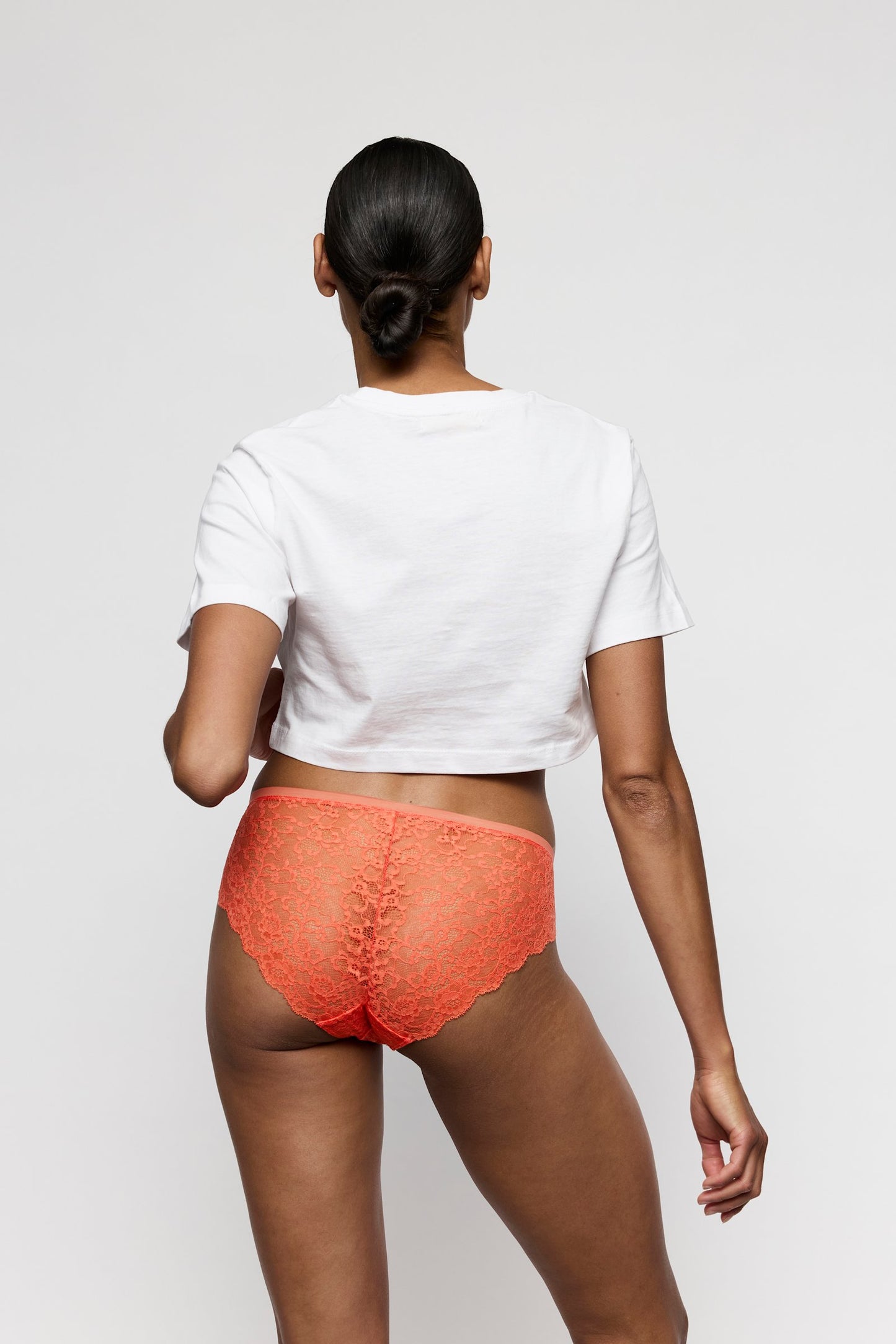 Marie Jo Color Studio Brief styled on model in Pamplemousse