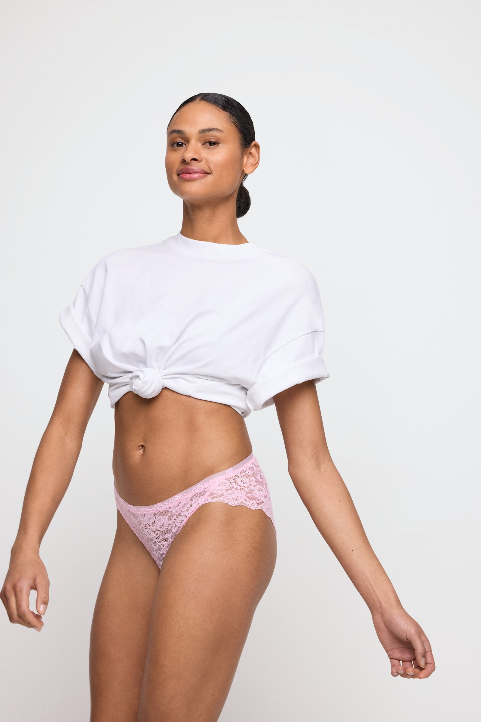 Marie Jo Color Studio Brief styled on model in Lily Rose