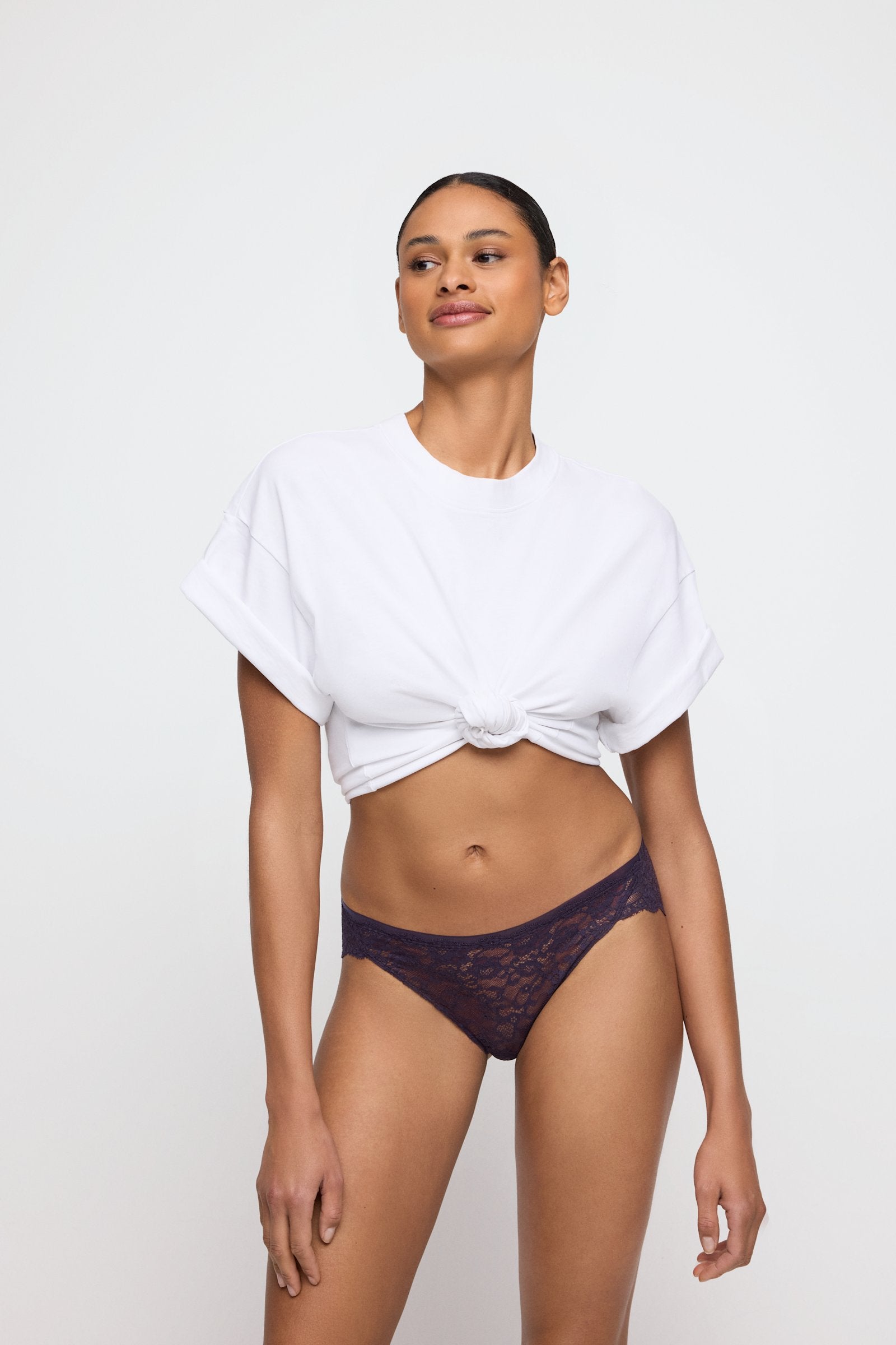 Marie Jo Color Studio Brief styled on model in Amethyst