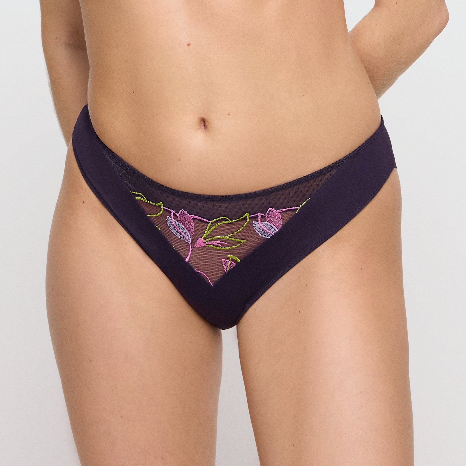 Marie Jo Loish Rio Brief front view in Amethyst